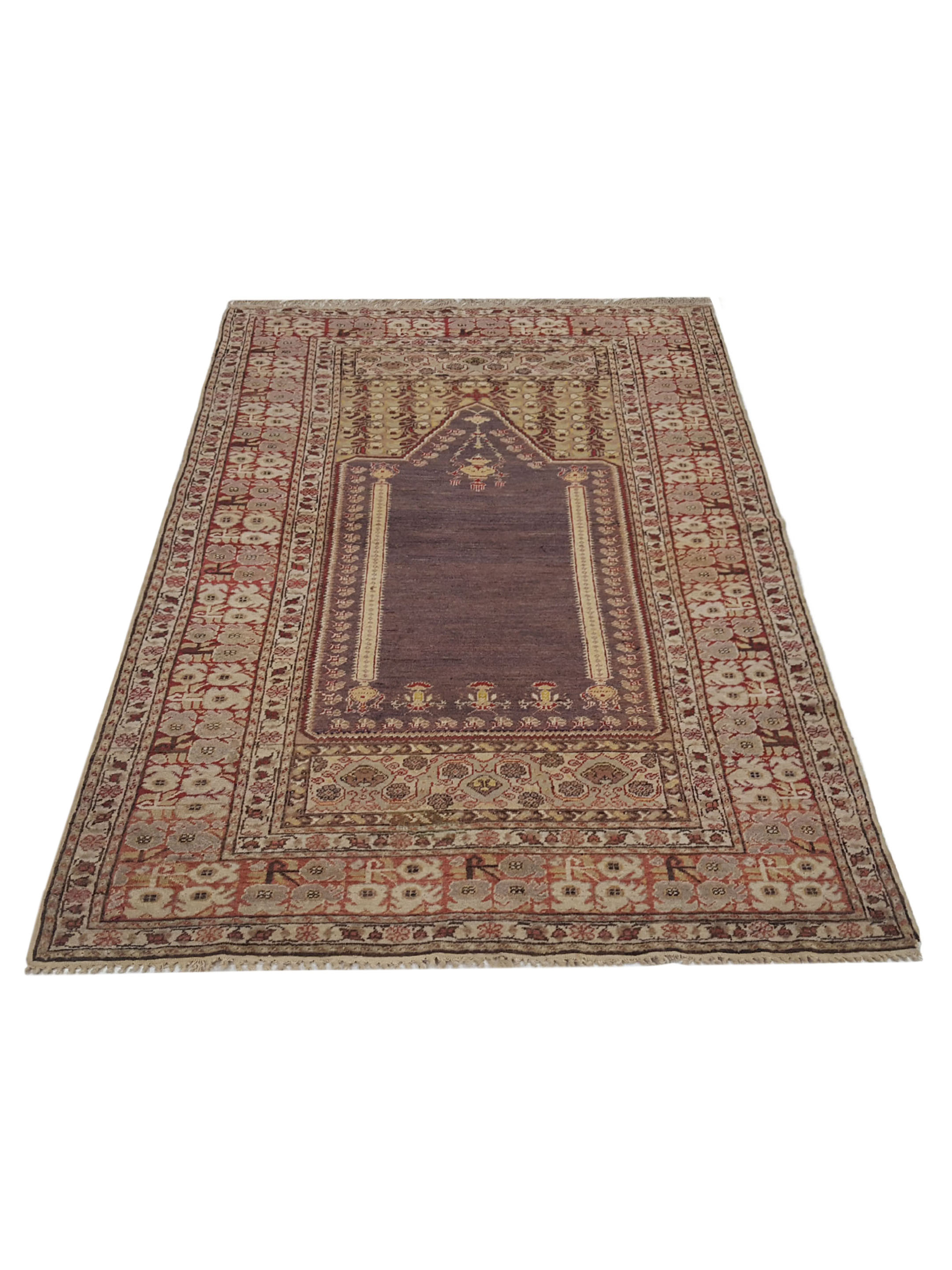 Kayseri Hand Knotted Aubergine 4x6 - Image 2 of 6