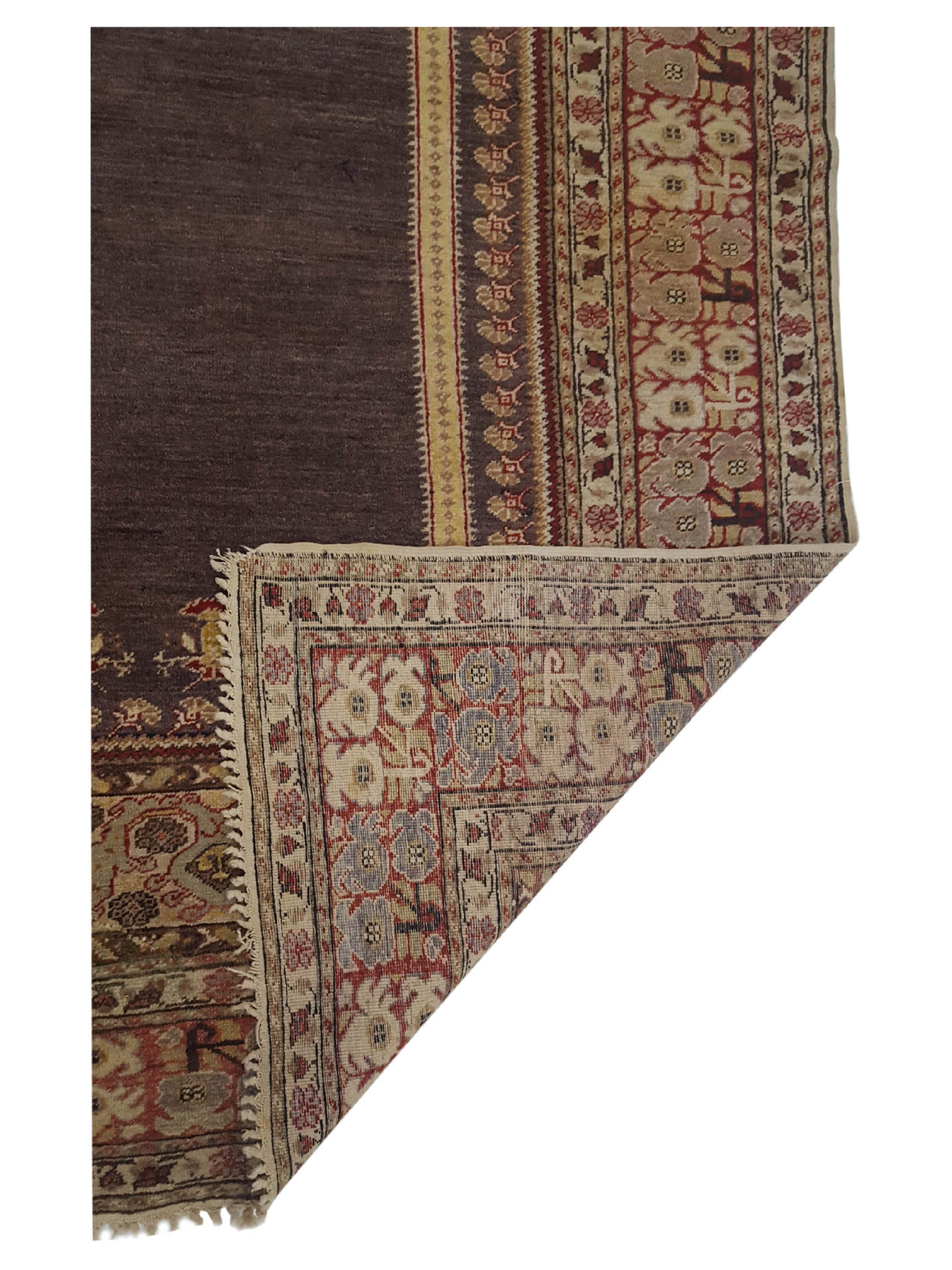 Kayseri Hand Knotted Aubergine 4x6 - Image 3 of 6