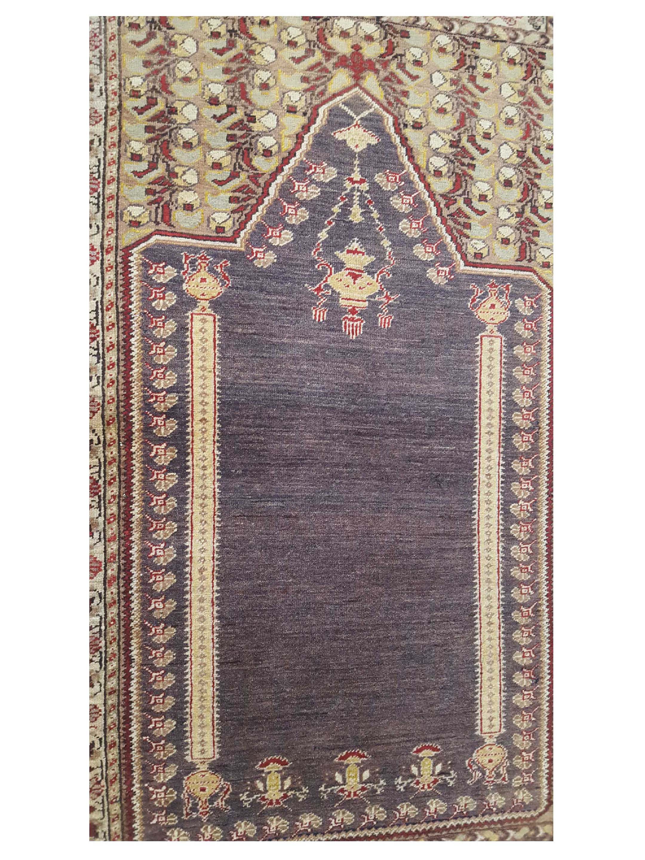Kayseri Hand Knotted Aubergine 4x6 - Image 5 of 6