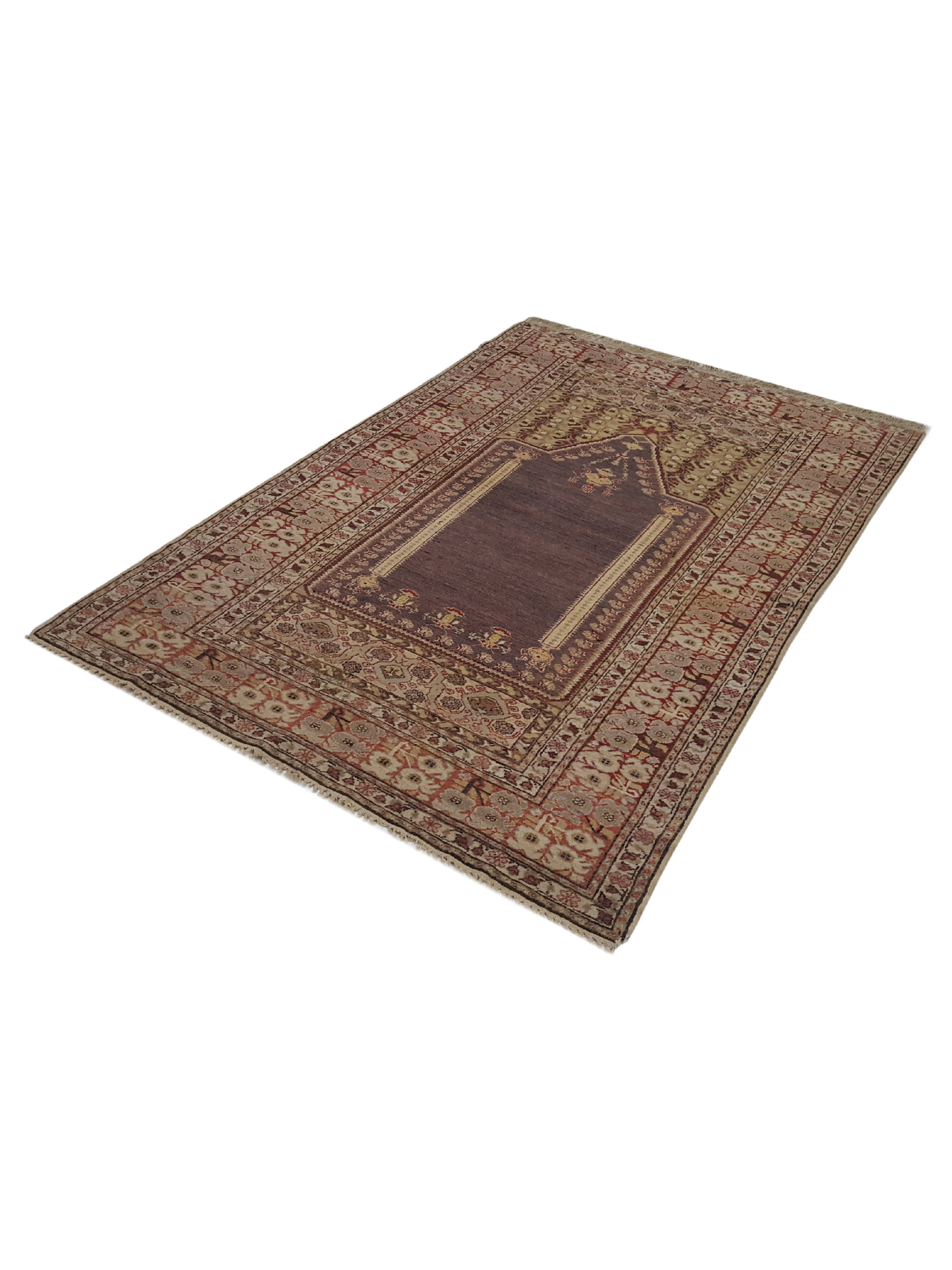 Kayseri Hand Knotted Aubergine 4x6 - Image 6 of 6