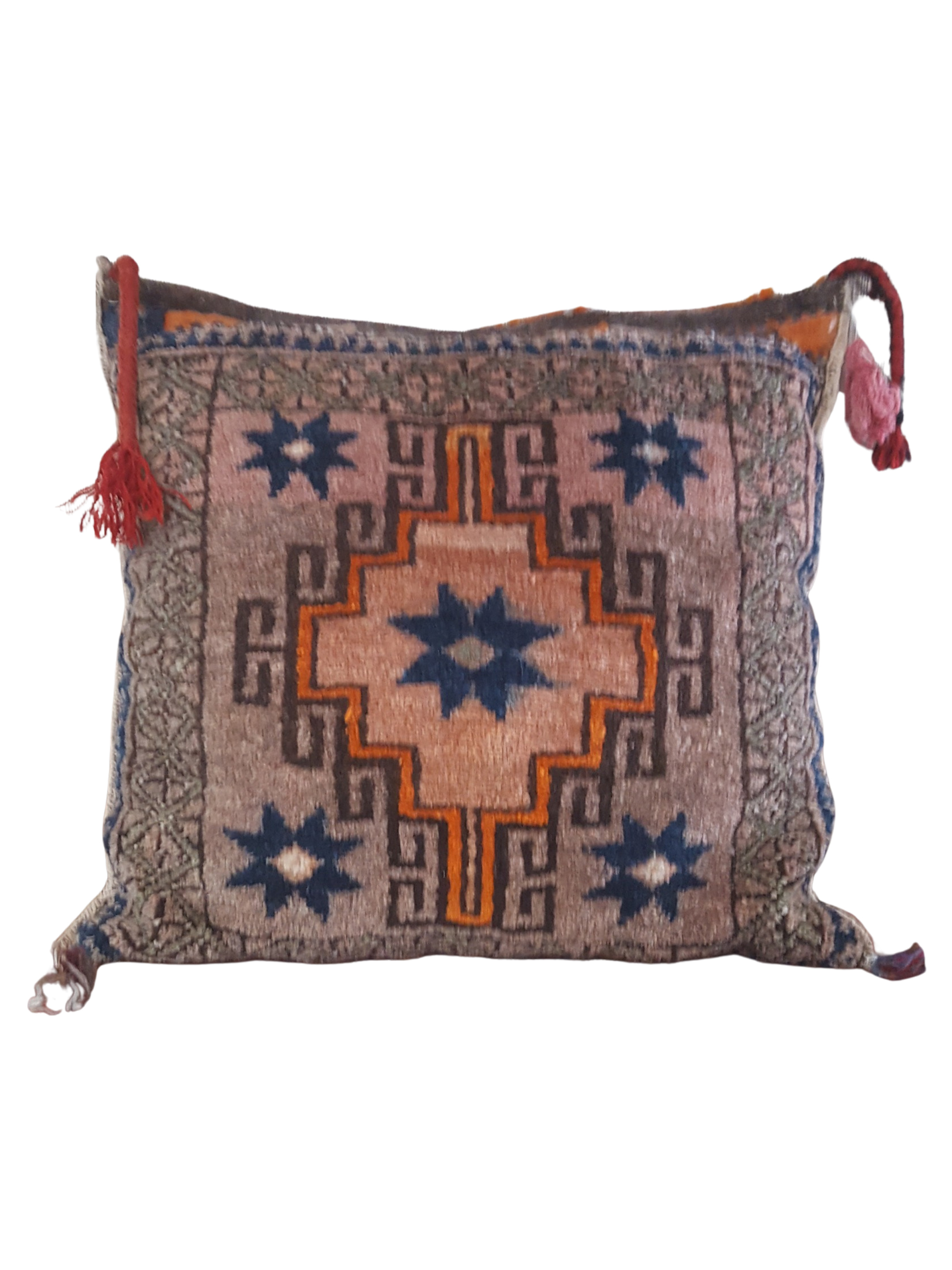 Pillow Hand Knotted Rust 2x2