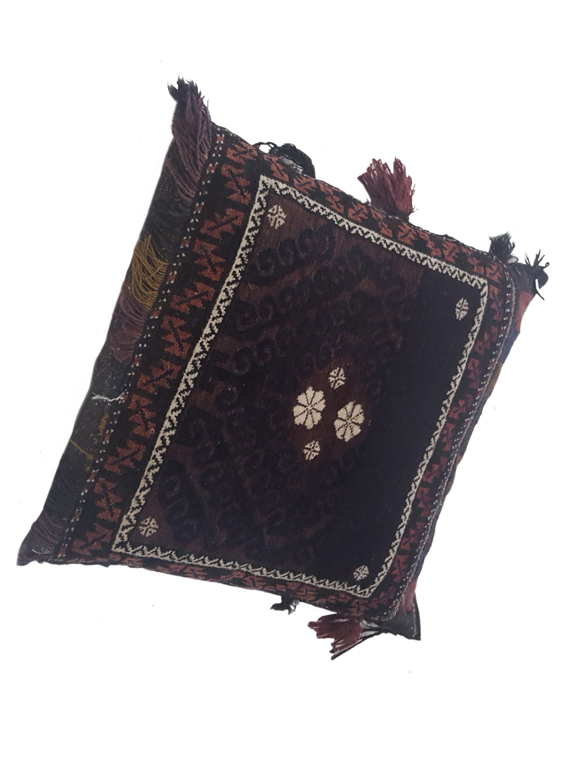 Pillow Hand Knotted Black 3x3 - Image 2 of 3
