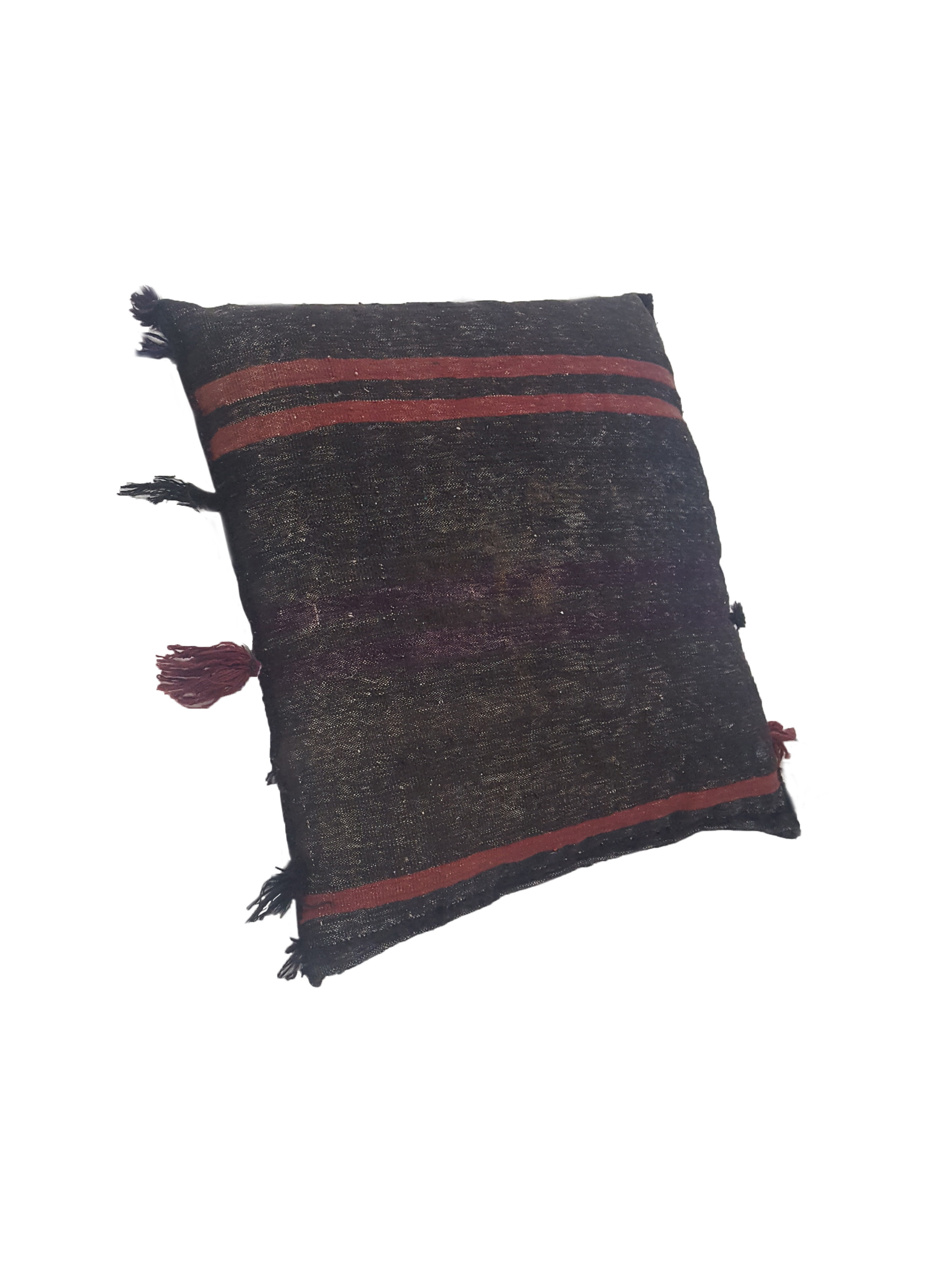 Pillow Hand Knotted Black 3x3 - Image 3 of 3