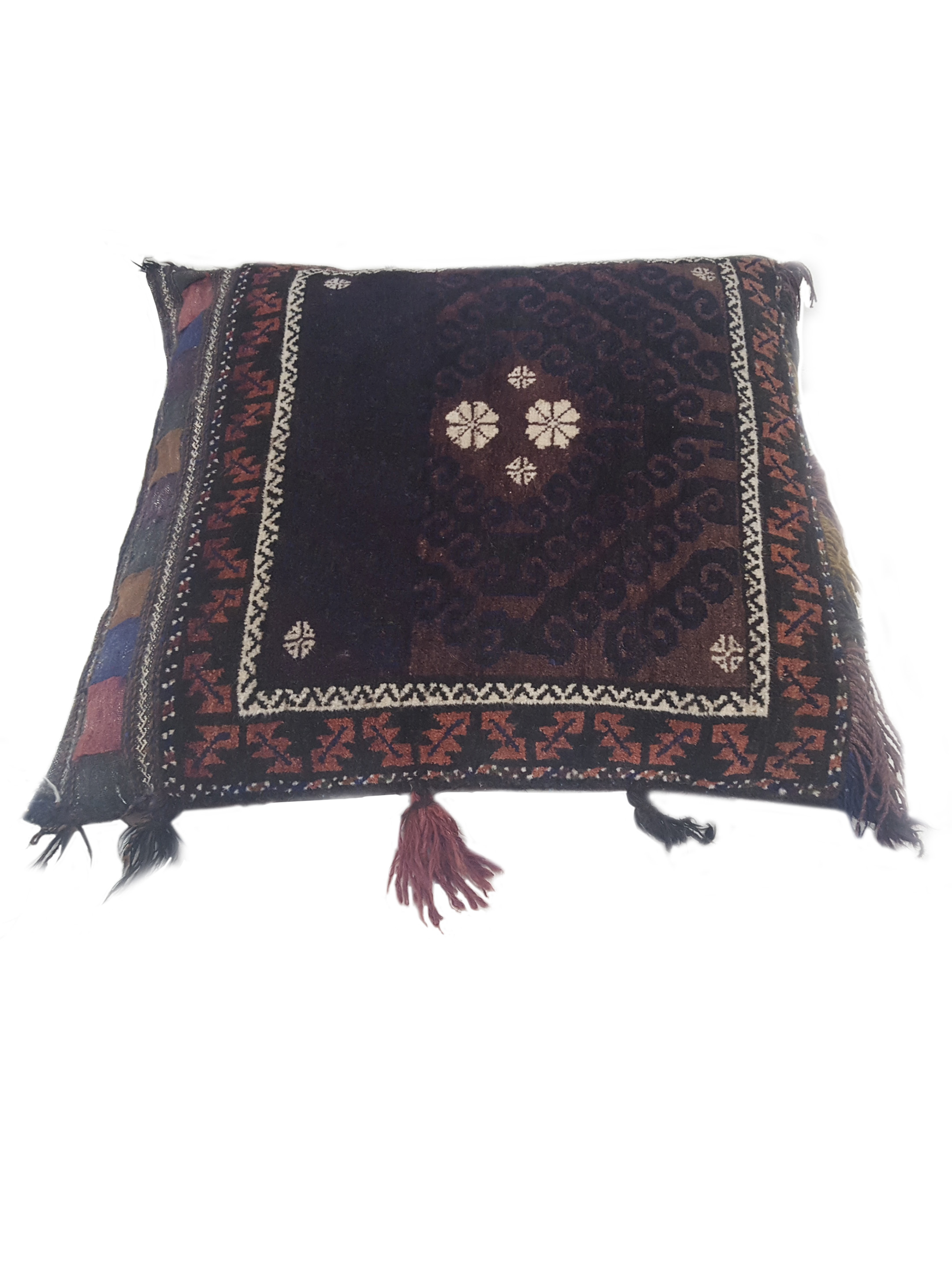 Pillow Hand Knotted Black 3x3