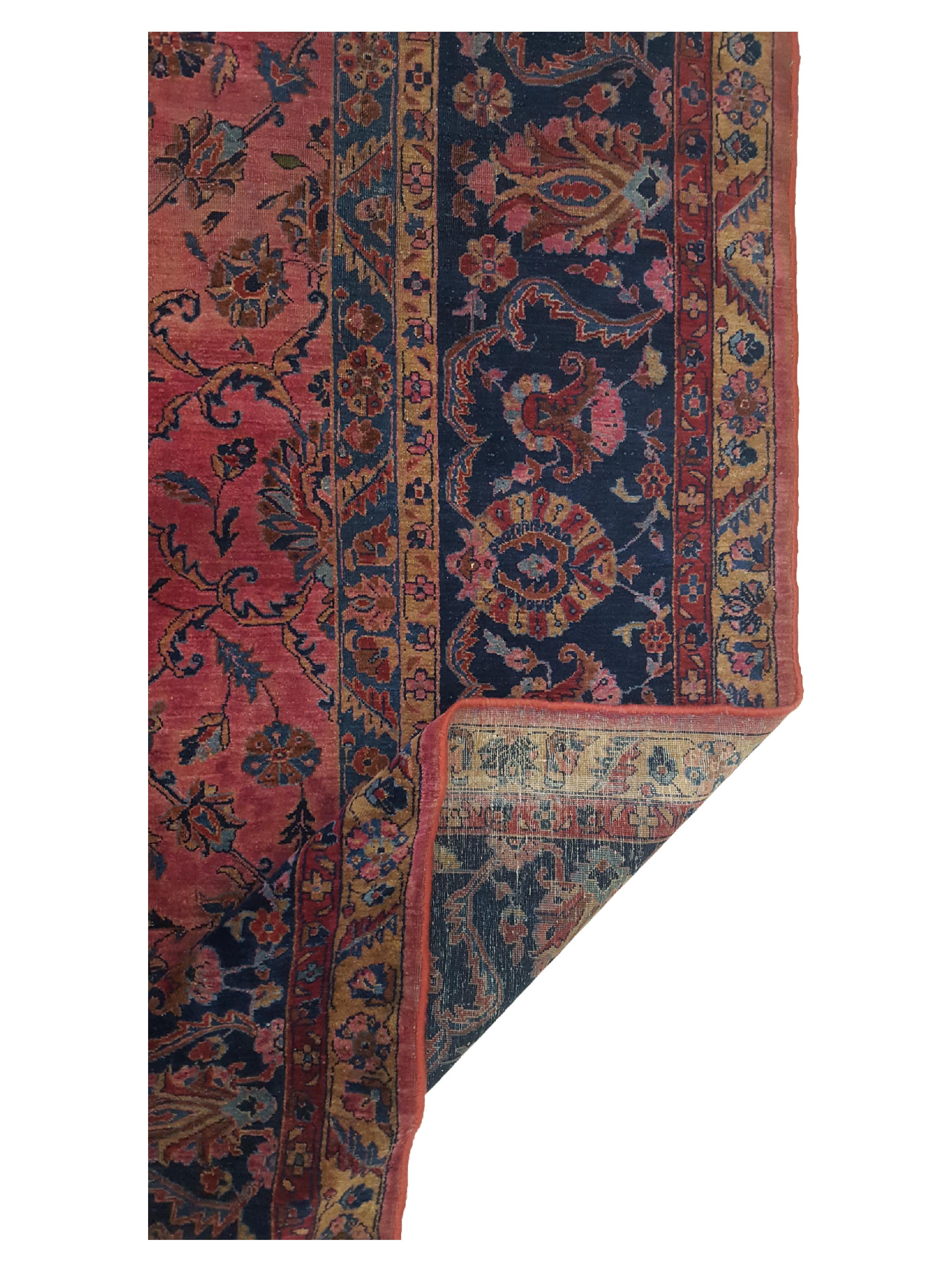 Antique Sarouk Pink 11x23 - Image 2 of 5