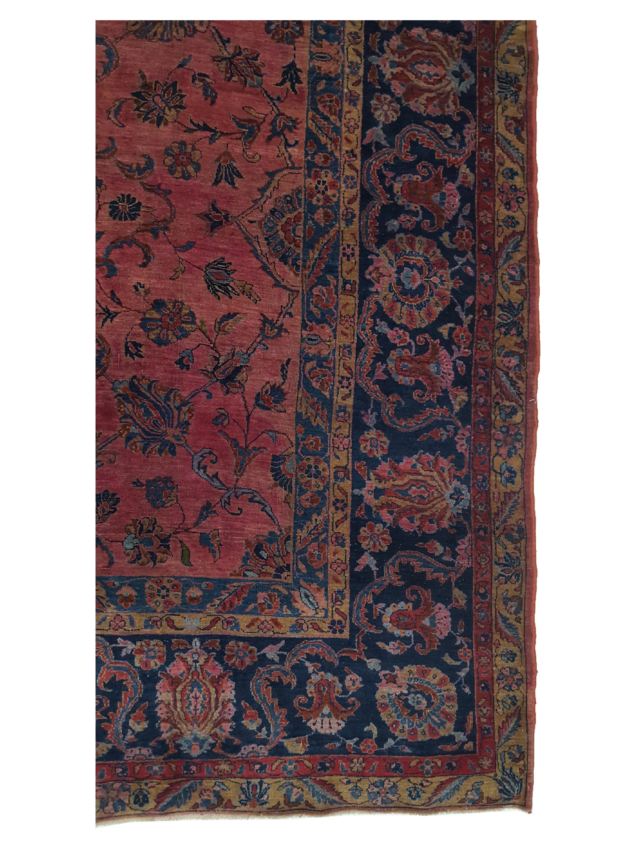 Antique Sarouk Pink 11x23 - Image 3 of 5