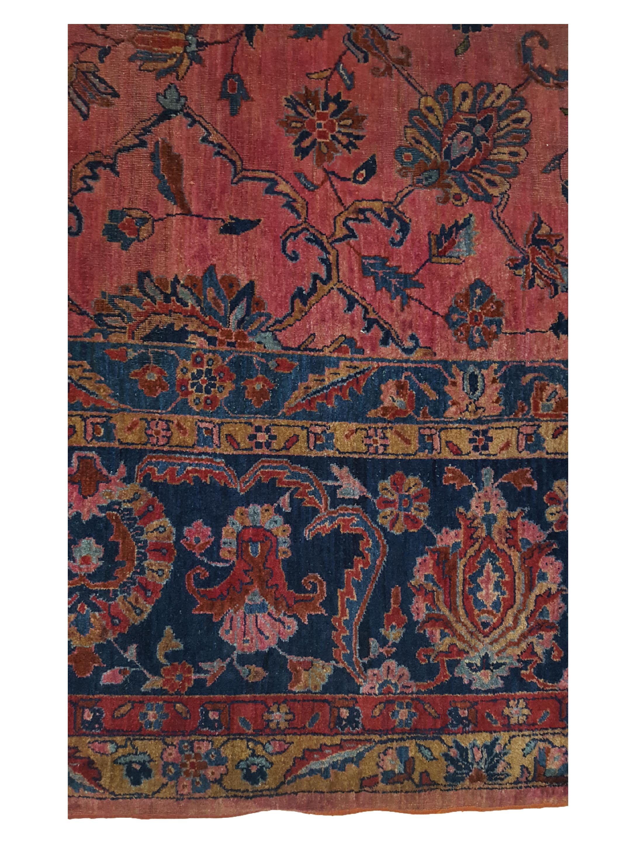 Antique Sarouk Pink 11x23 - Image 4 of 5