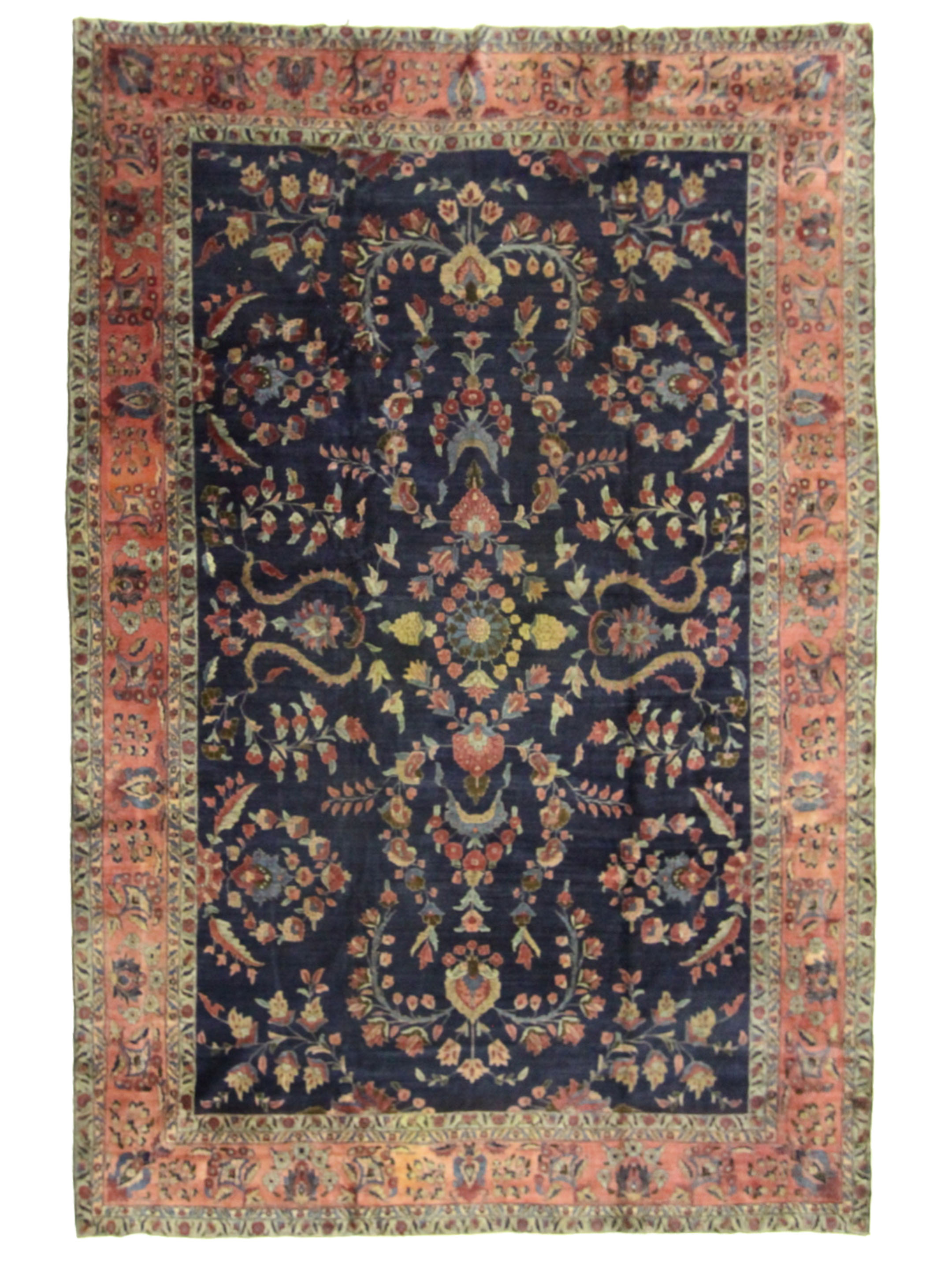 Antique Sarouk Navy 11x16