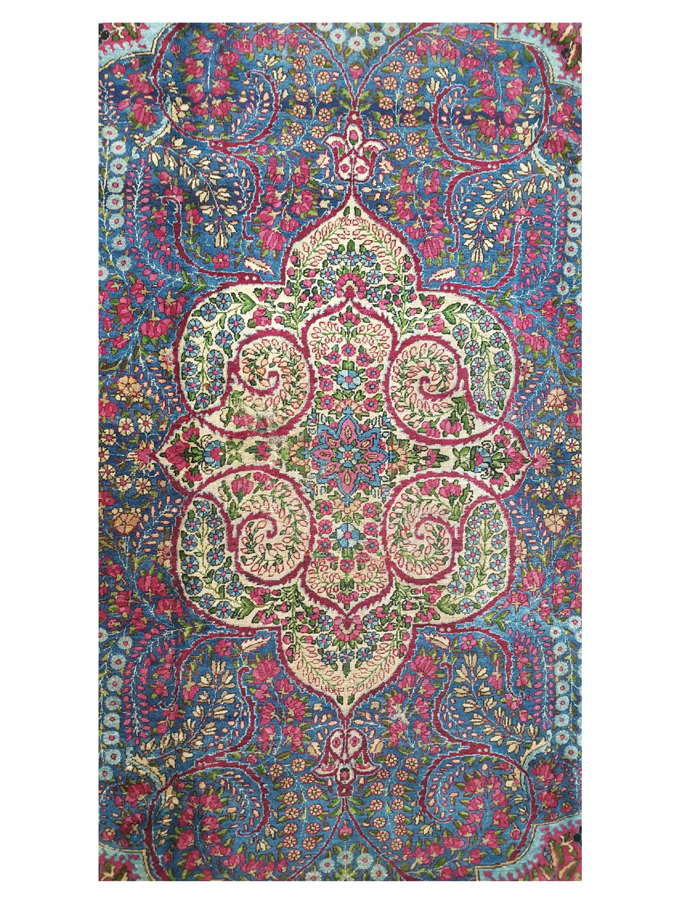 Antique Lavar Kerman Purple 8x10 - Image 5 of 6