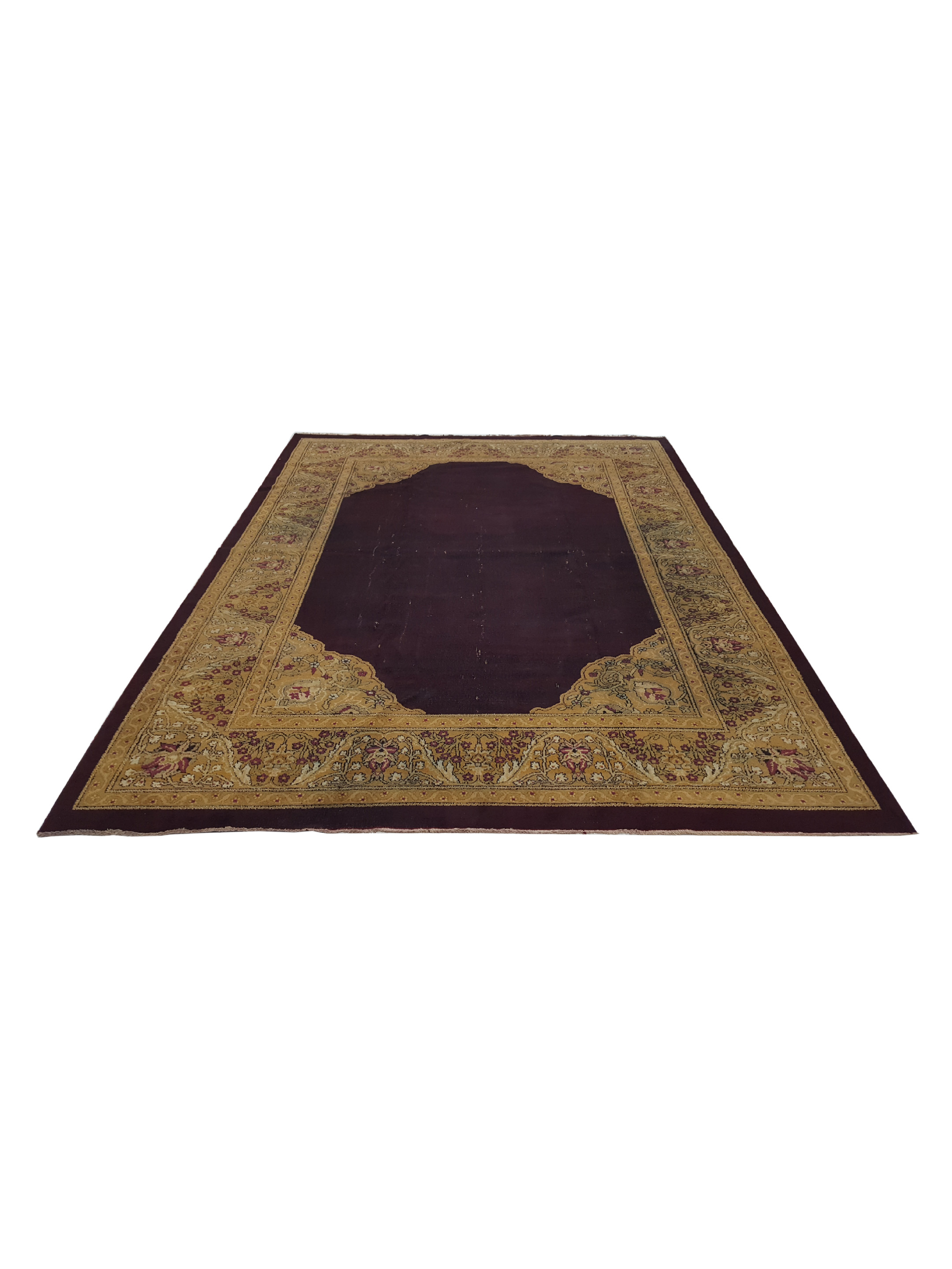 Antique Agra Burgundy 8x11 - Image 2 of 6