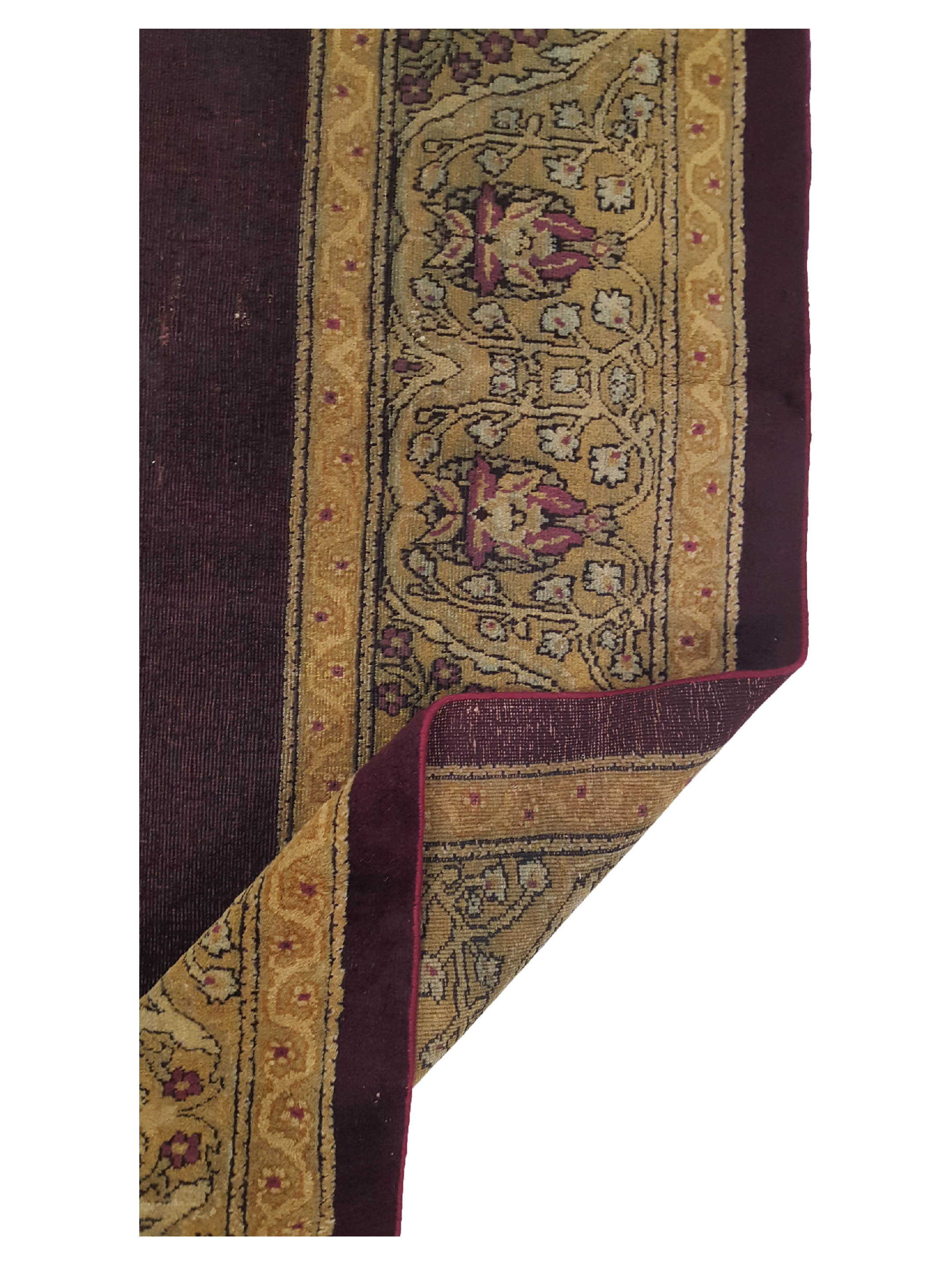 Antique Agra Burgundy 8x11 - Image 3 of 6
