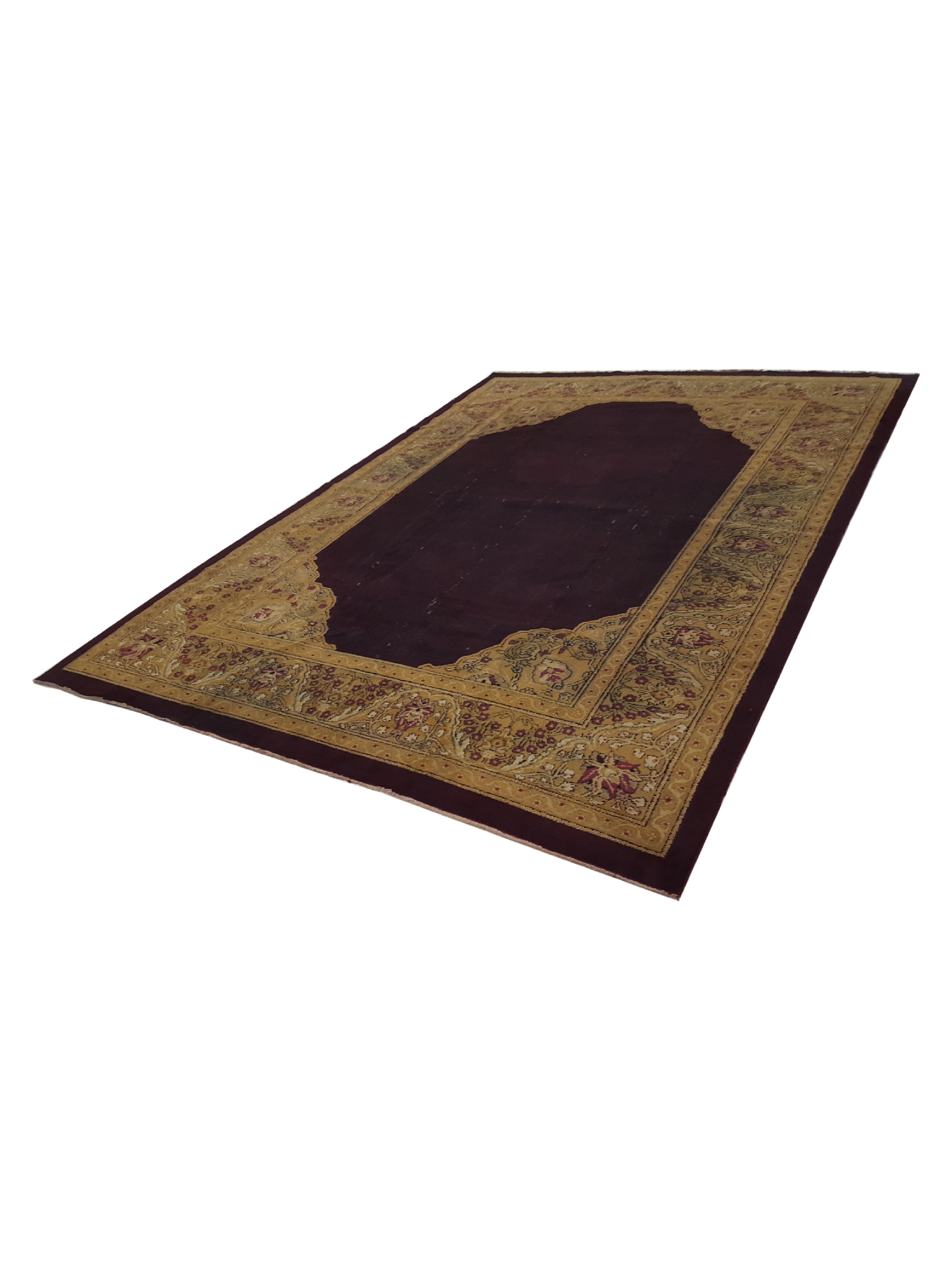 Antique Agra Burgundy 8x11 - Image 6 of 6
