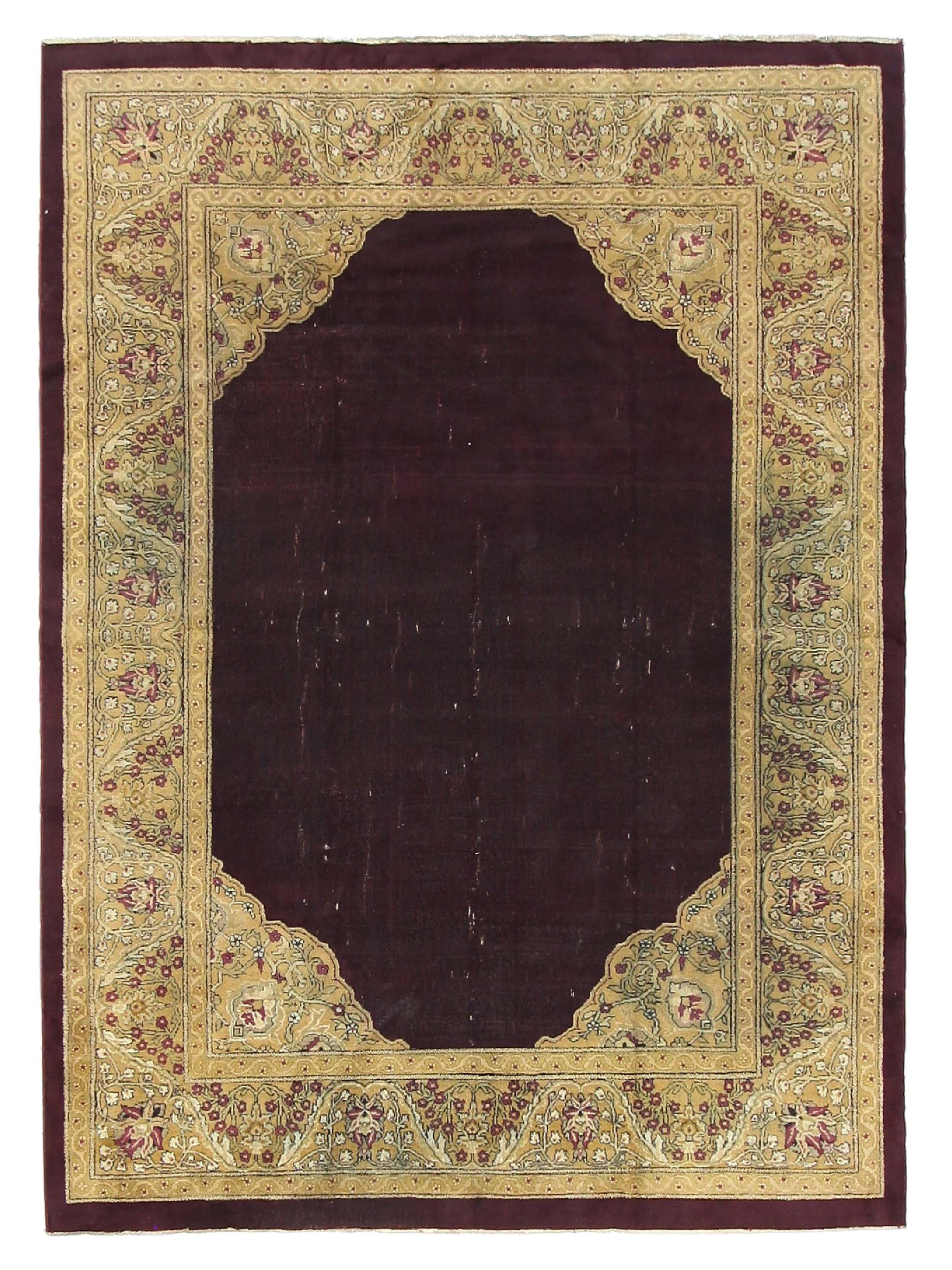 Antique Agra Burgundy 8x11
