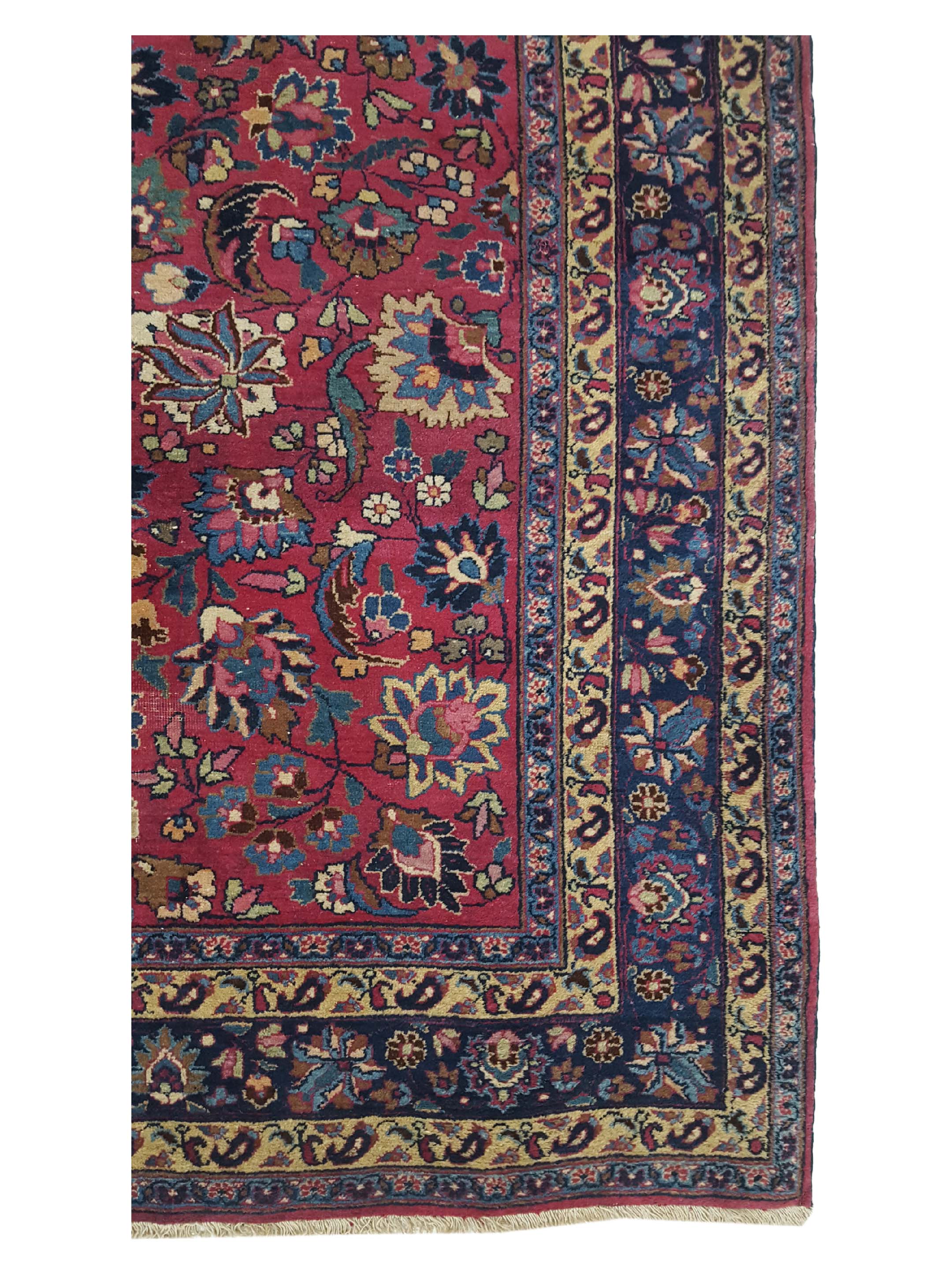 Antique Mashad Burgundy 6x9 - Image 4 of 6