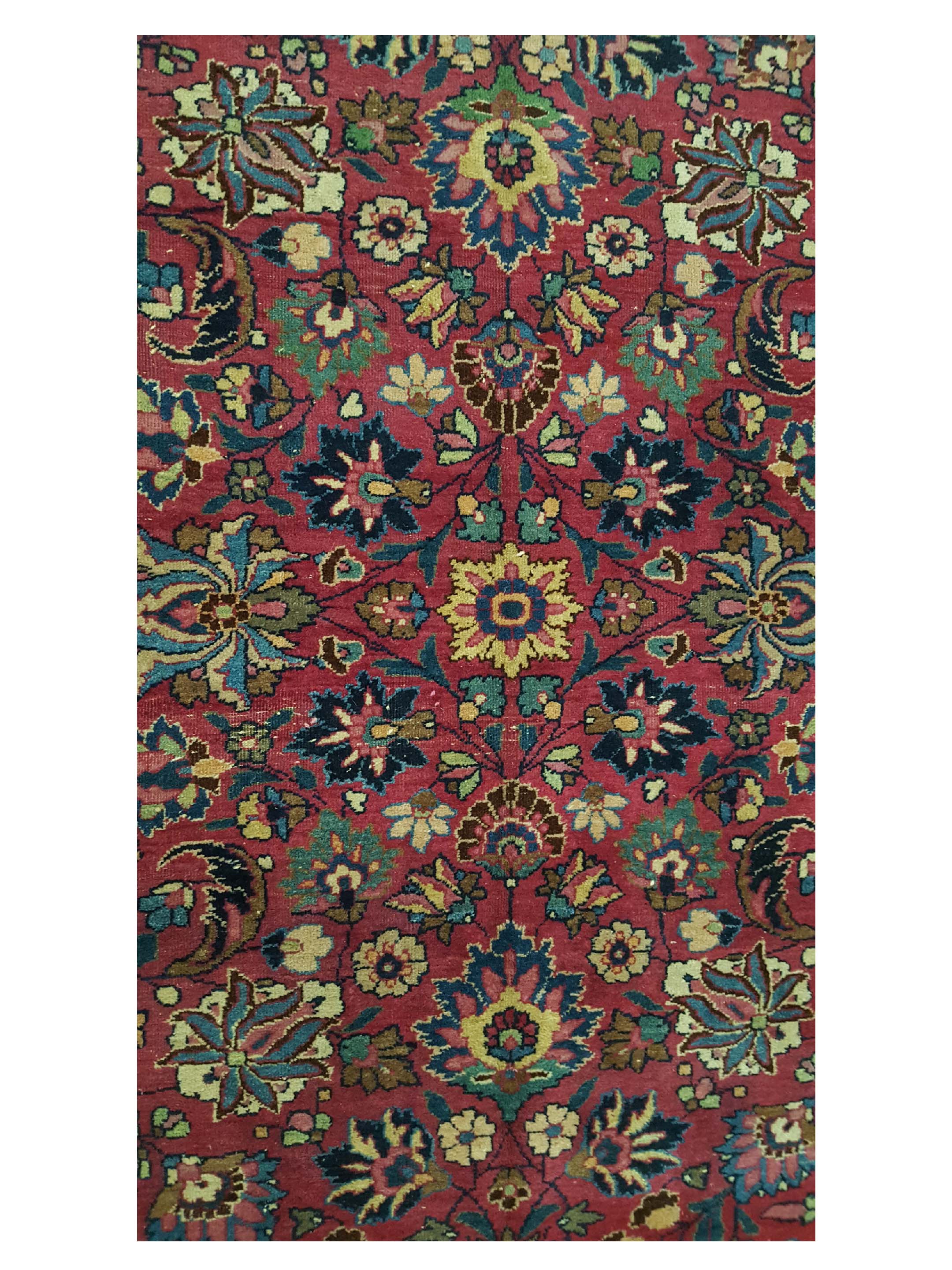 Antique Mashad Burgundy 6x9 - Image 5 of 6