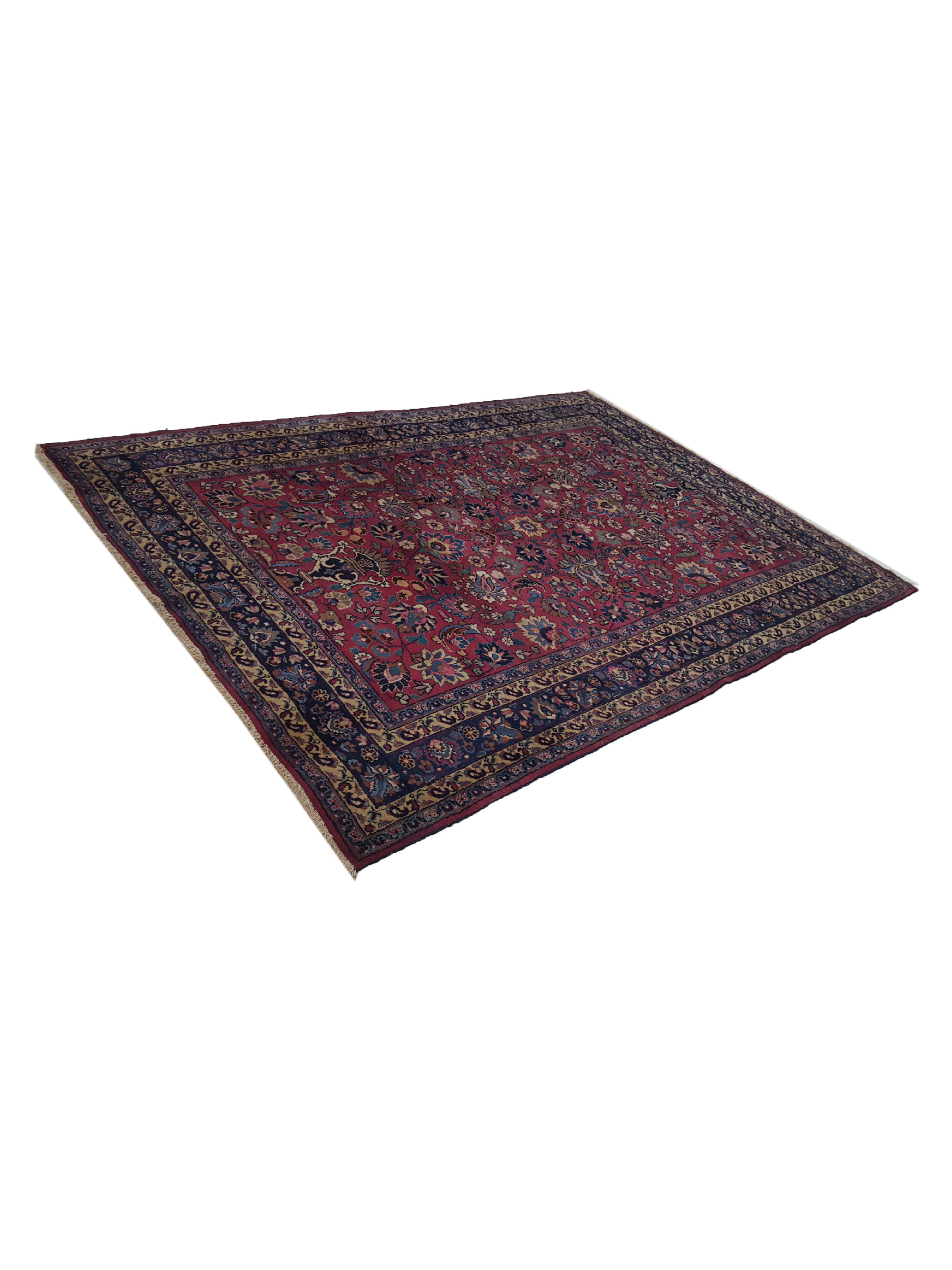 Antique Mashad Burgundy 6x9 - Image 6 of 6