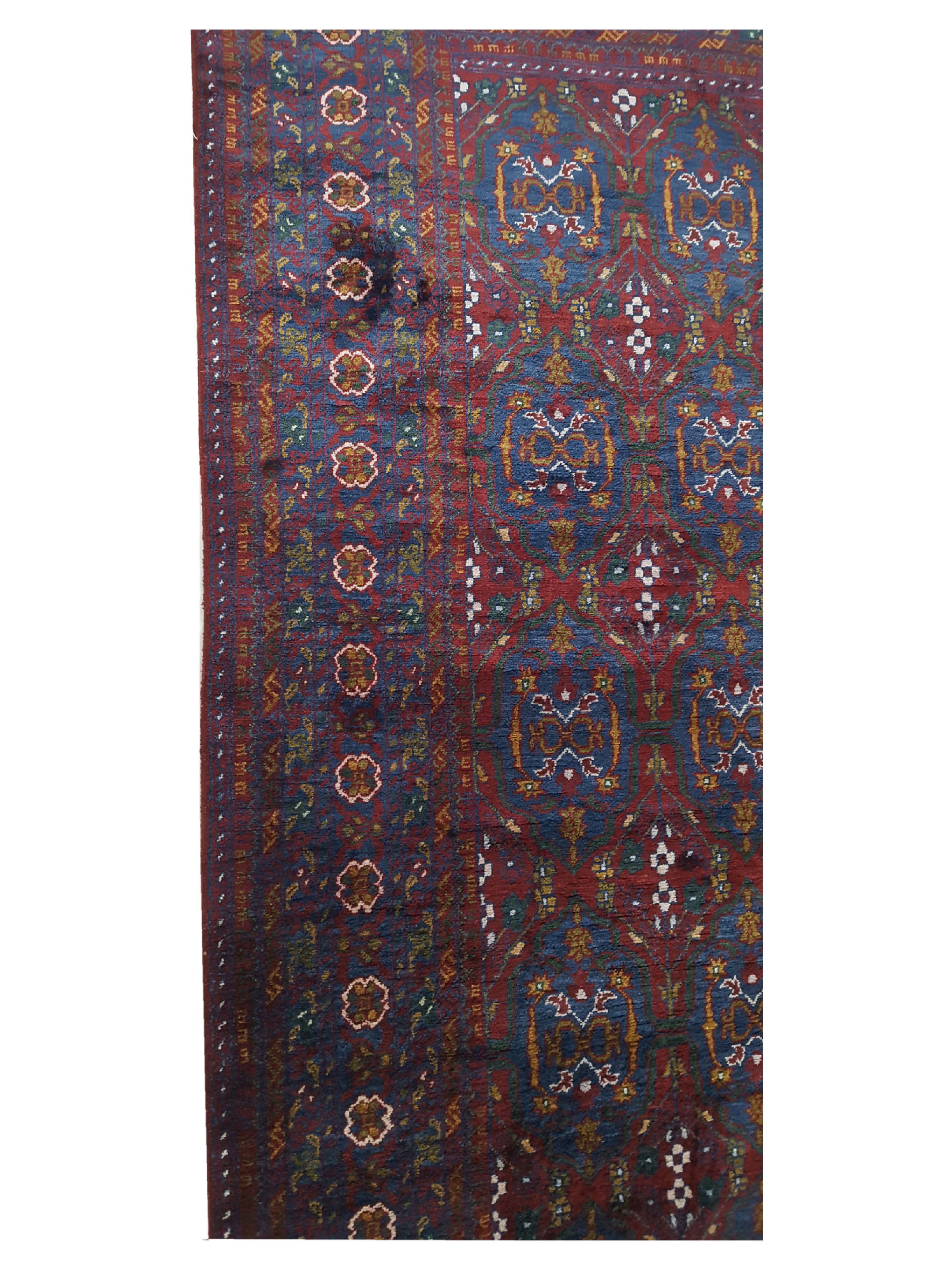 Afghan Silk Hand Knotted Burgundy 4x6 - Image 5 of 6