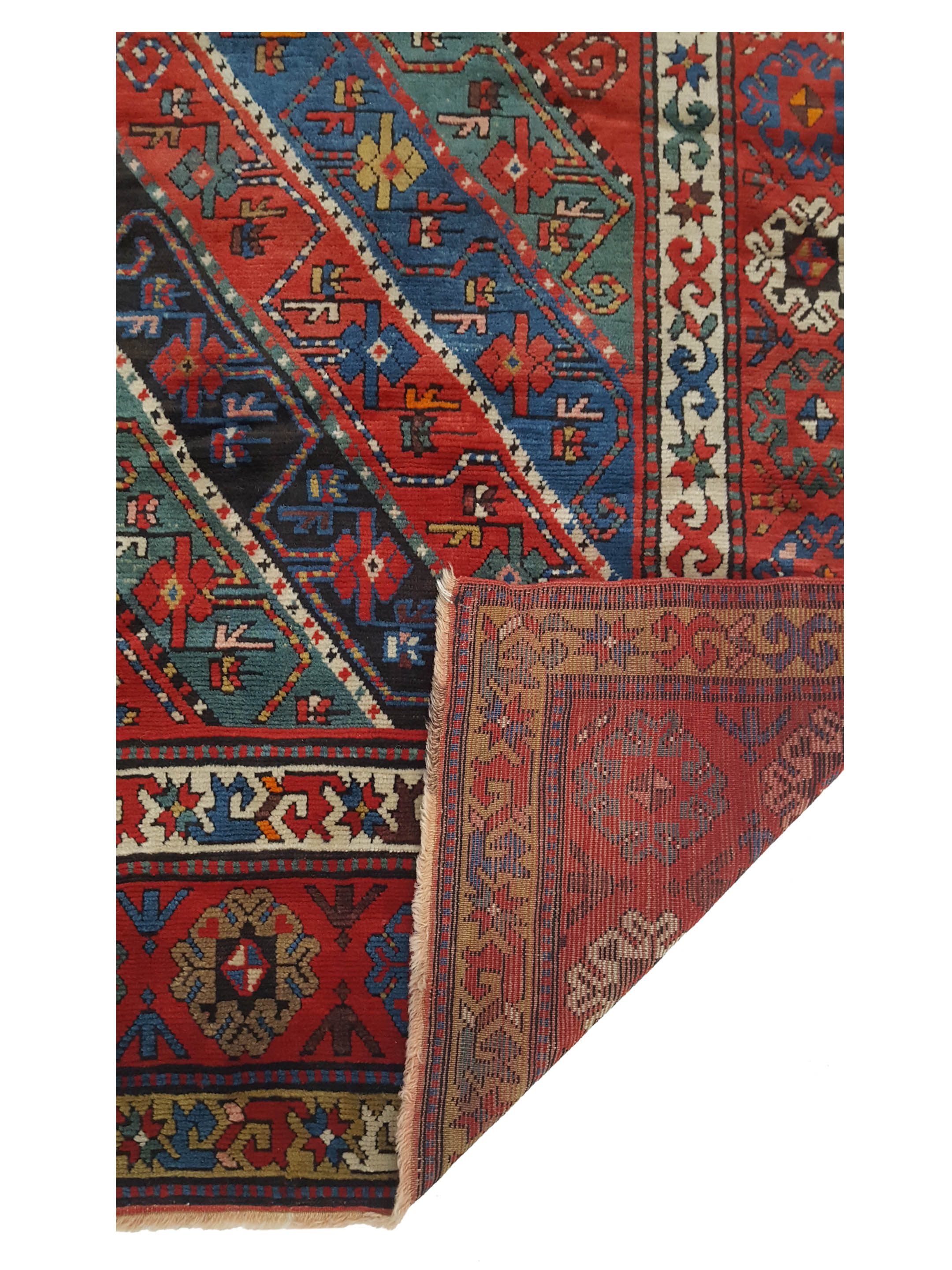 Antique Kazak Multi 4x11 - Image 3 of 8