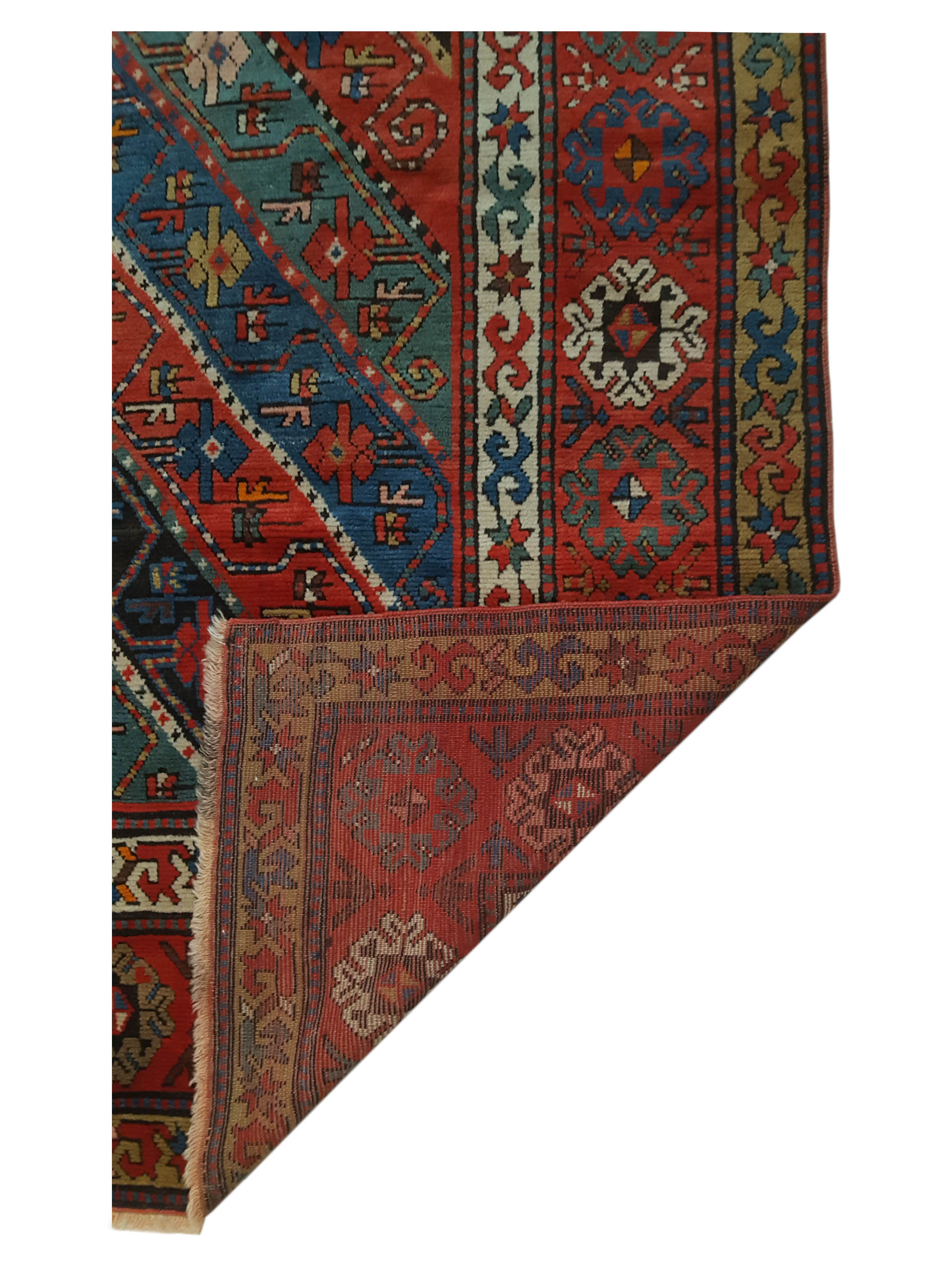 Antique Kazak Multi 4x11 - Image 4 of 8