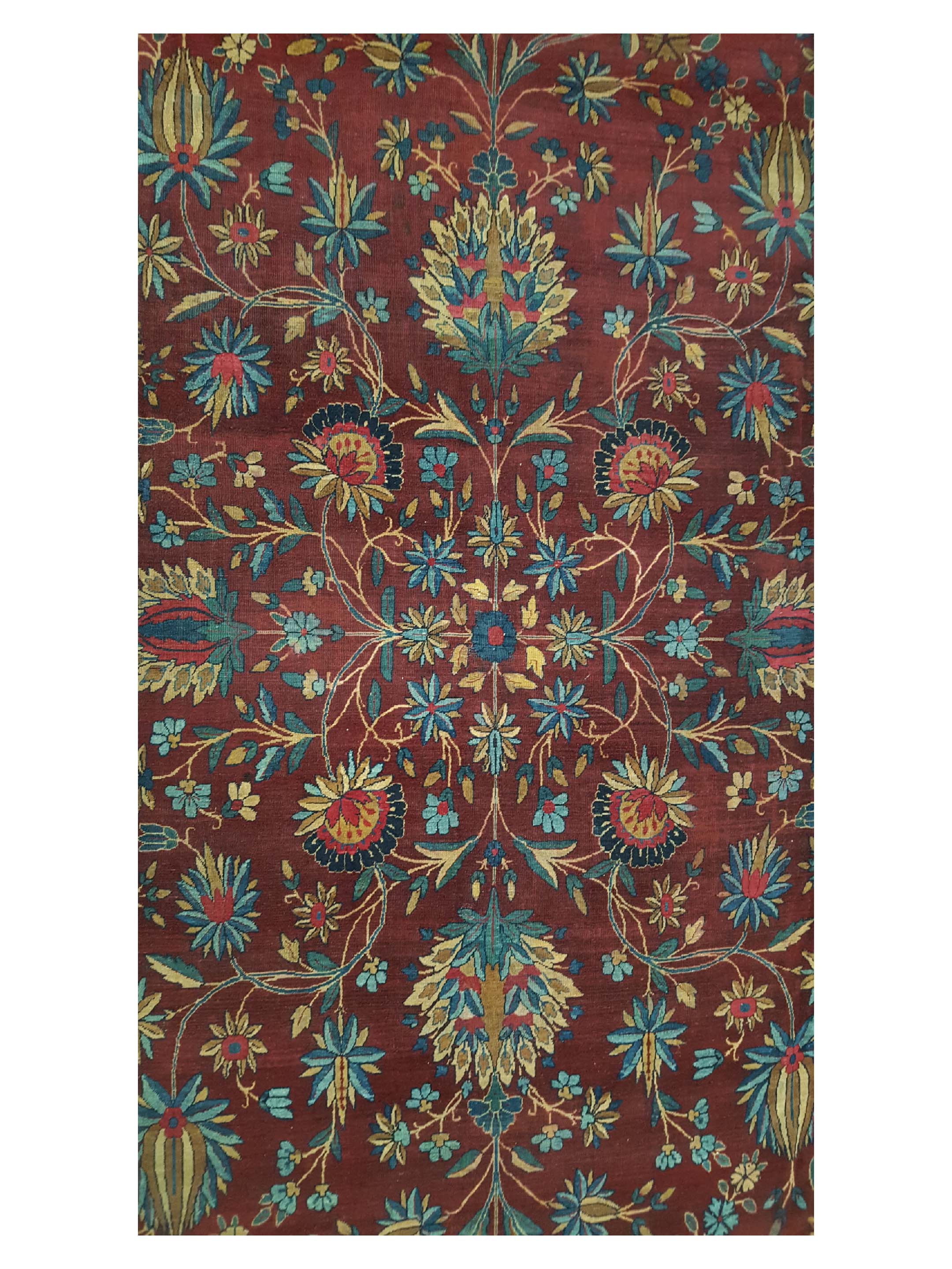 Antique Kerman Rust 10x16 - Image 5 of 6