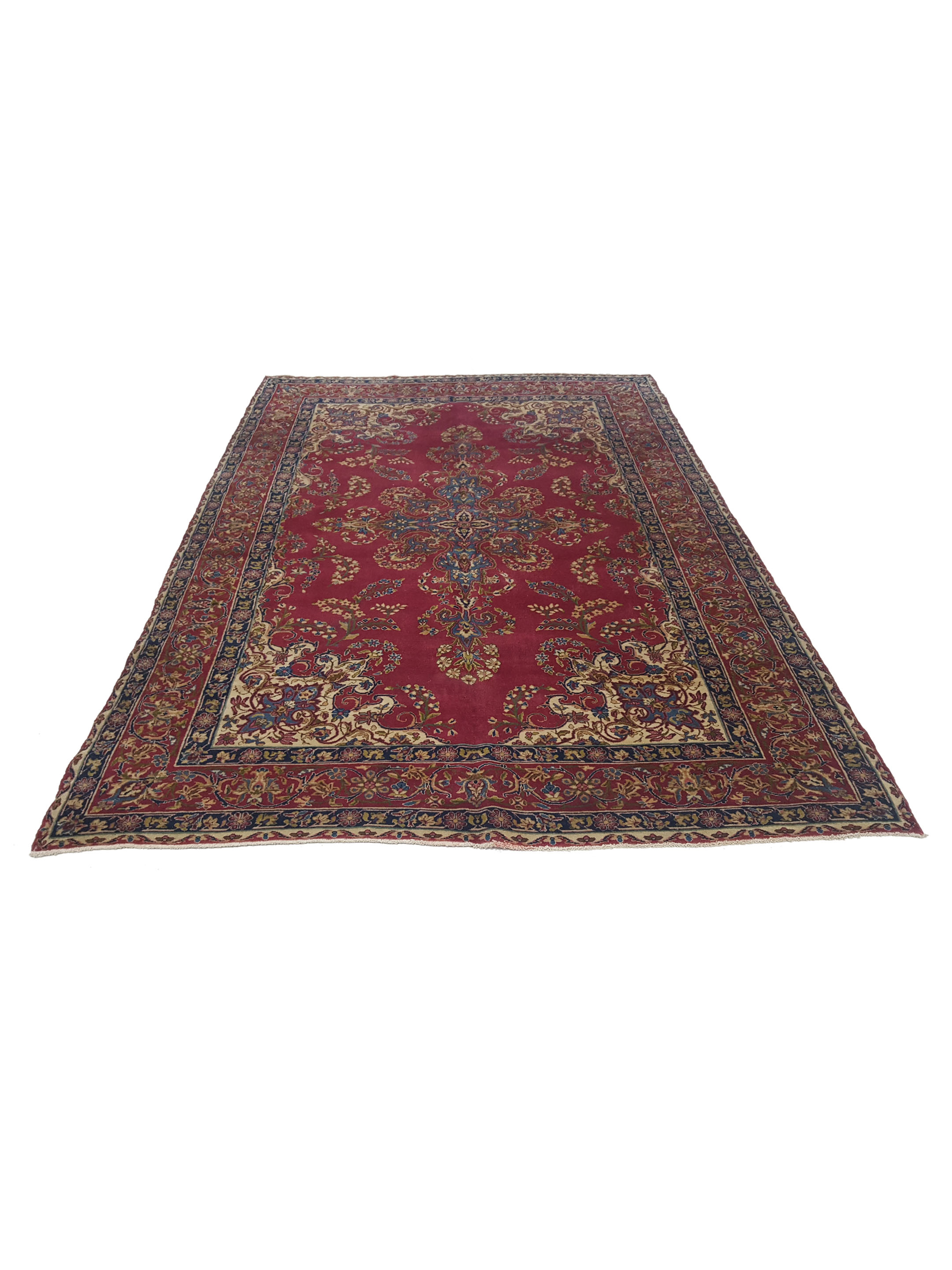 Antique Kerman Burgundy 6x9 - Image 2 of 6