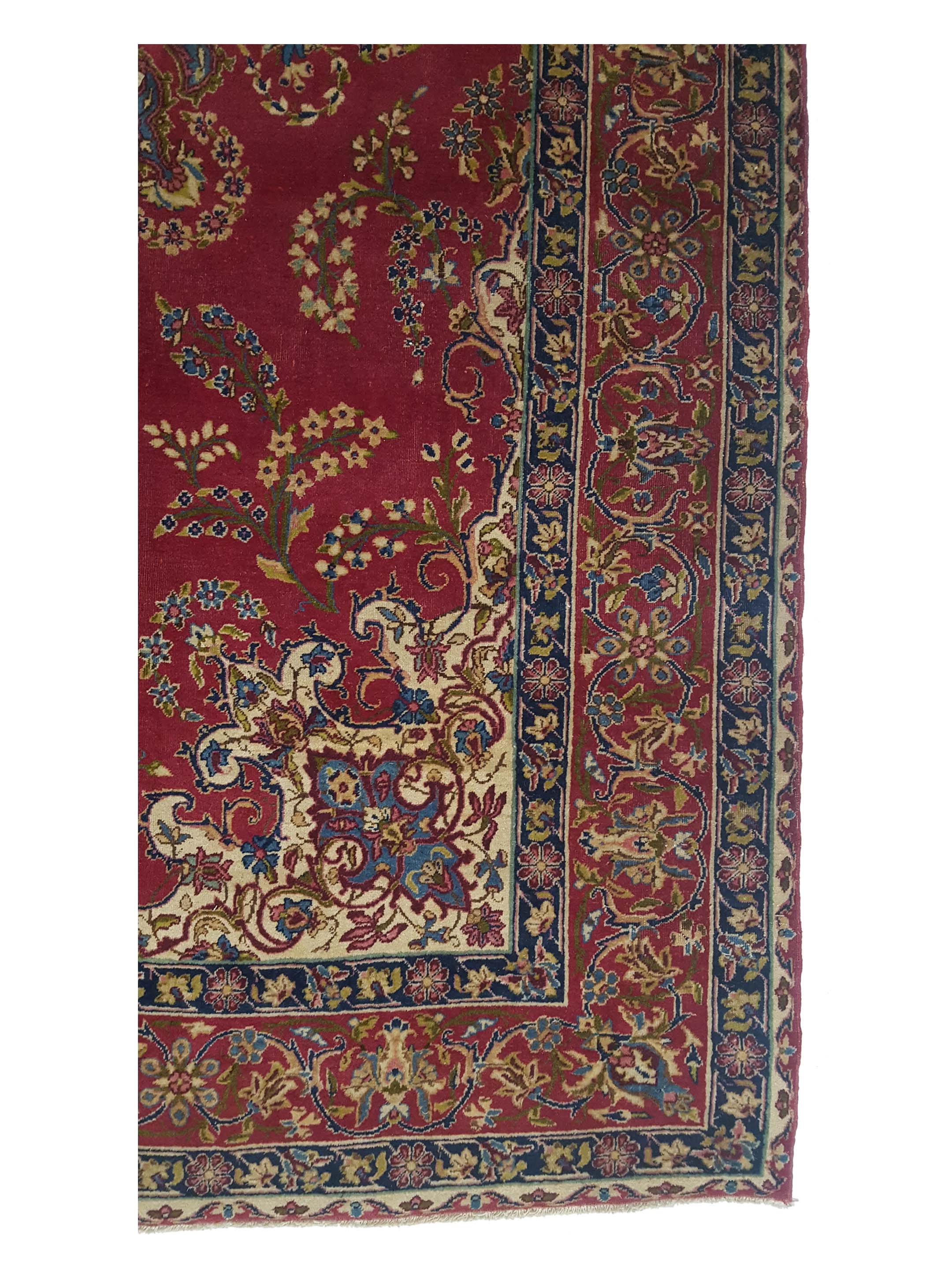 Antique Kerman Burgundy 6x9 - Image 4 of 6