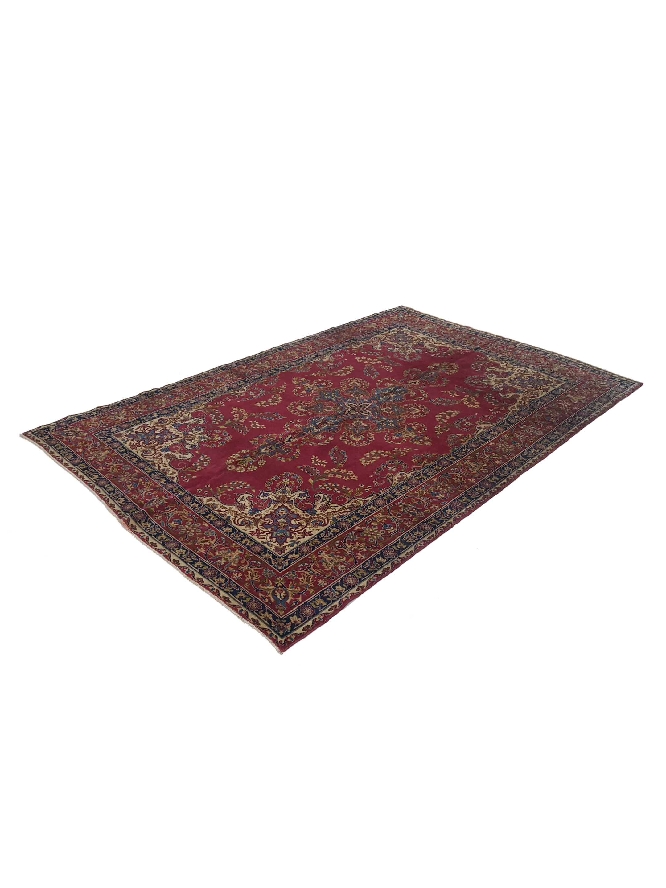 Antique Kerman Burgundy 6x9 - Image 6 of 6