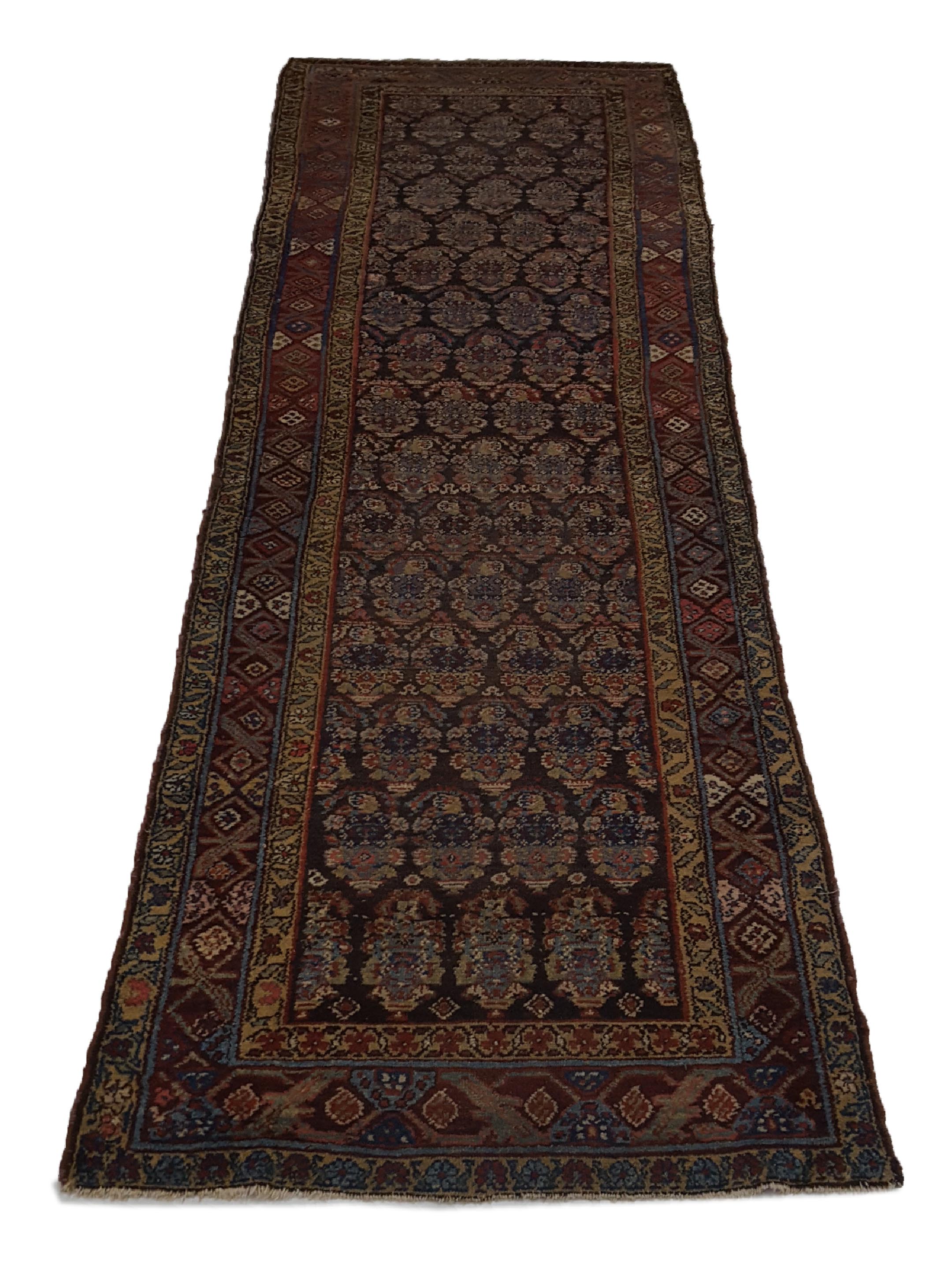 Antique Malayer Indigo 3x12 - Image 2 of 6
