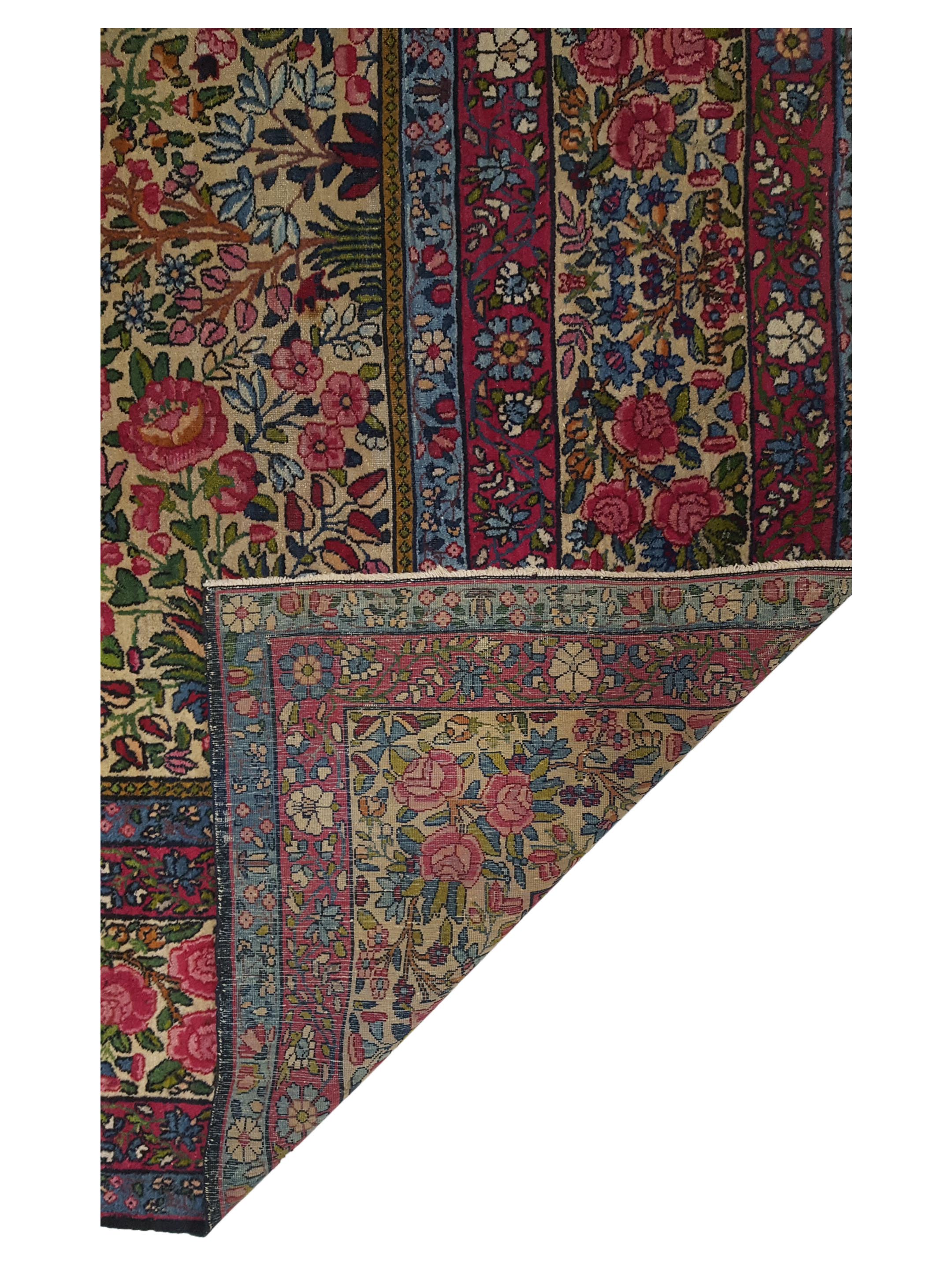 Antique Kerman Ivory 9x13 - Image 3 of 7