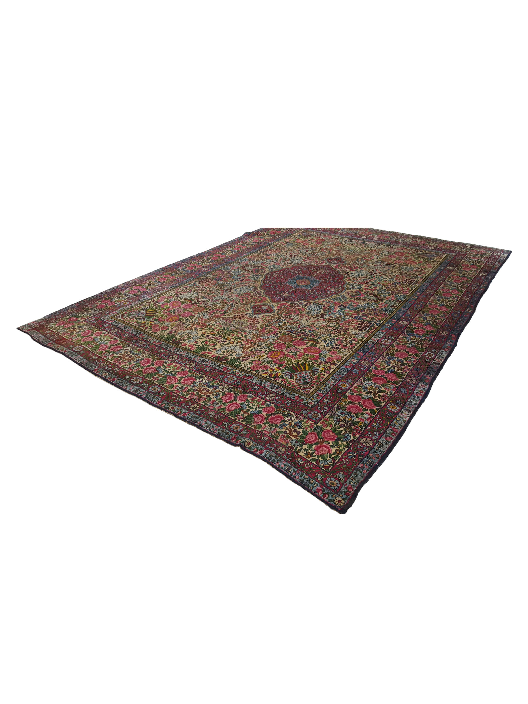 Antique Kerman Ivory 9x13 - Image 7 of 7