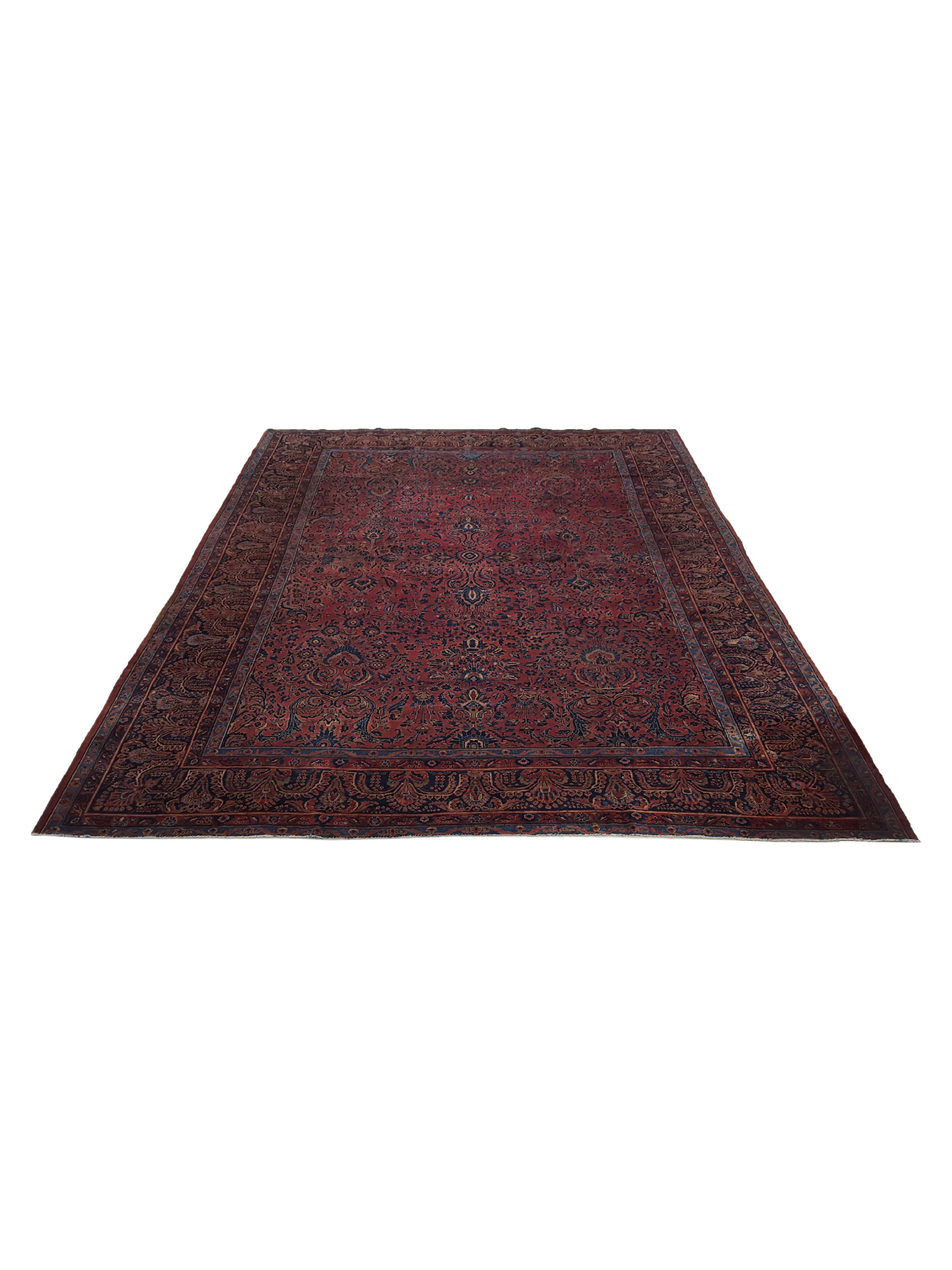 Antique Sarouk Burgundy 10x14 - Image 2 of 6