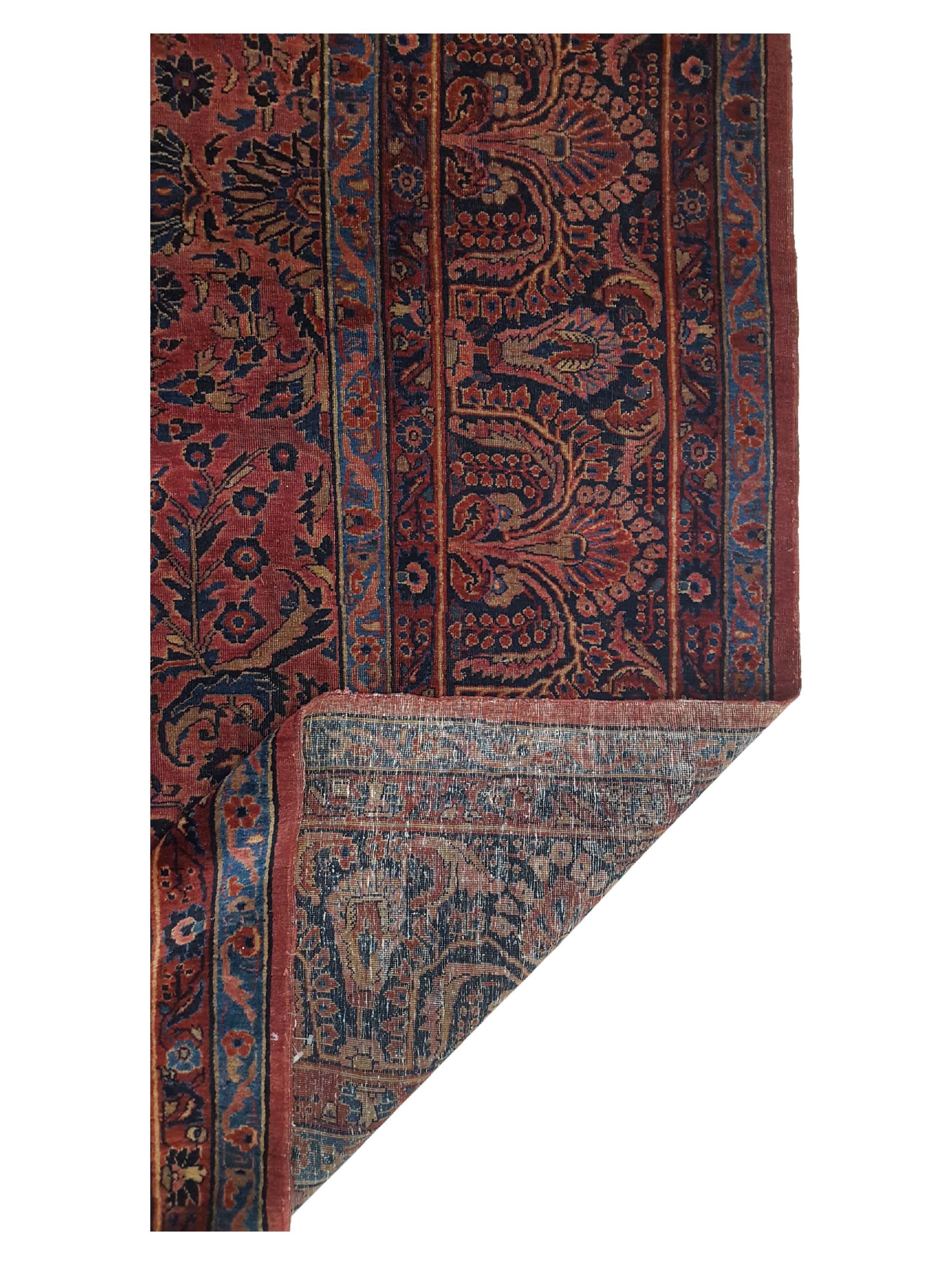 Antique Sarouk Burgundy 10x14 - Image 3 of 6