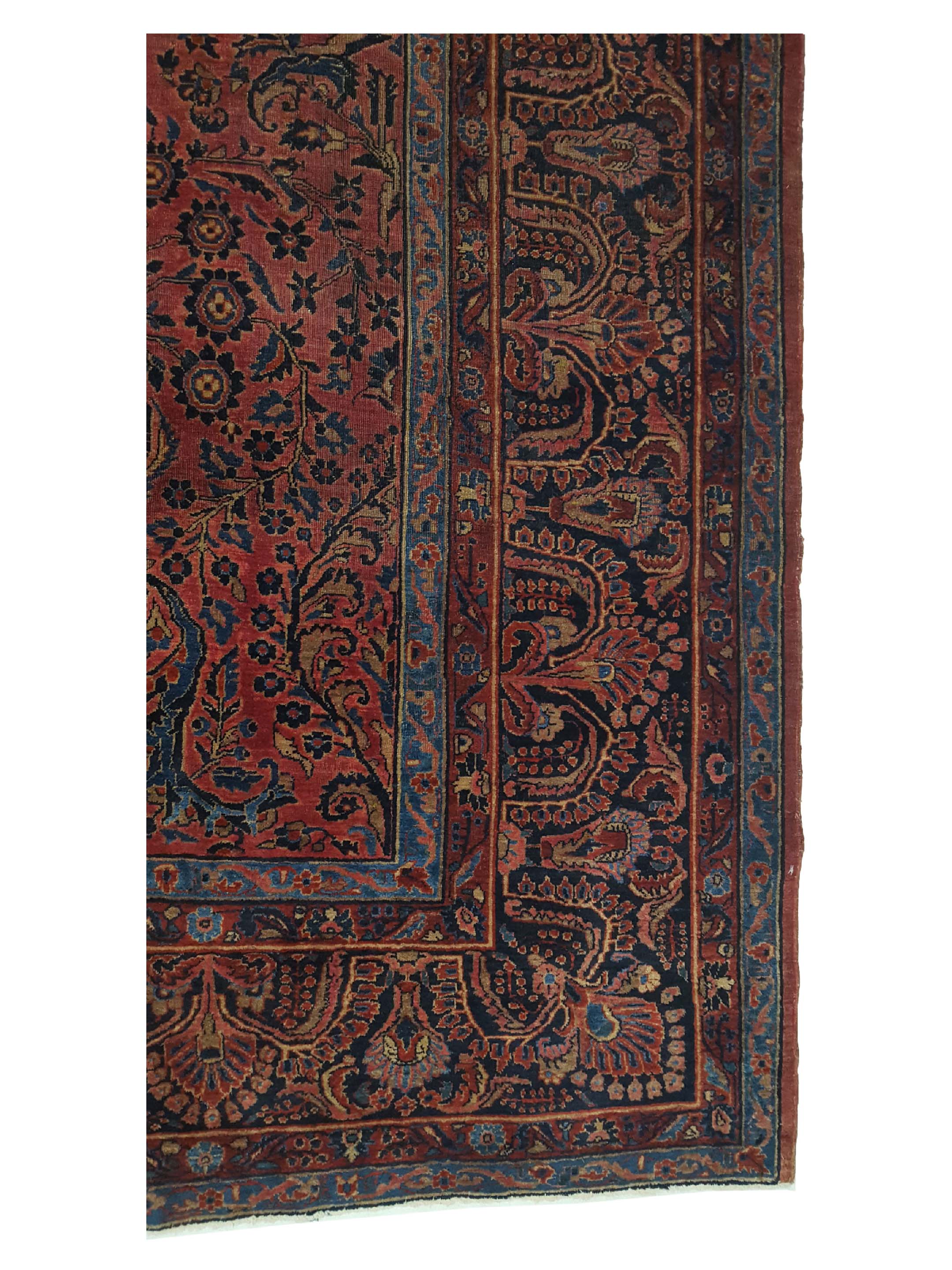 Antique Sarouk Burgundy 10x14 - Image 4 of 6
