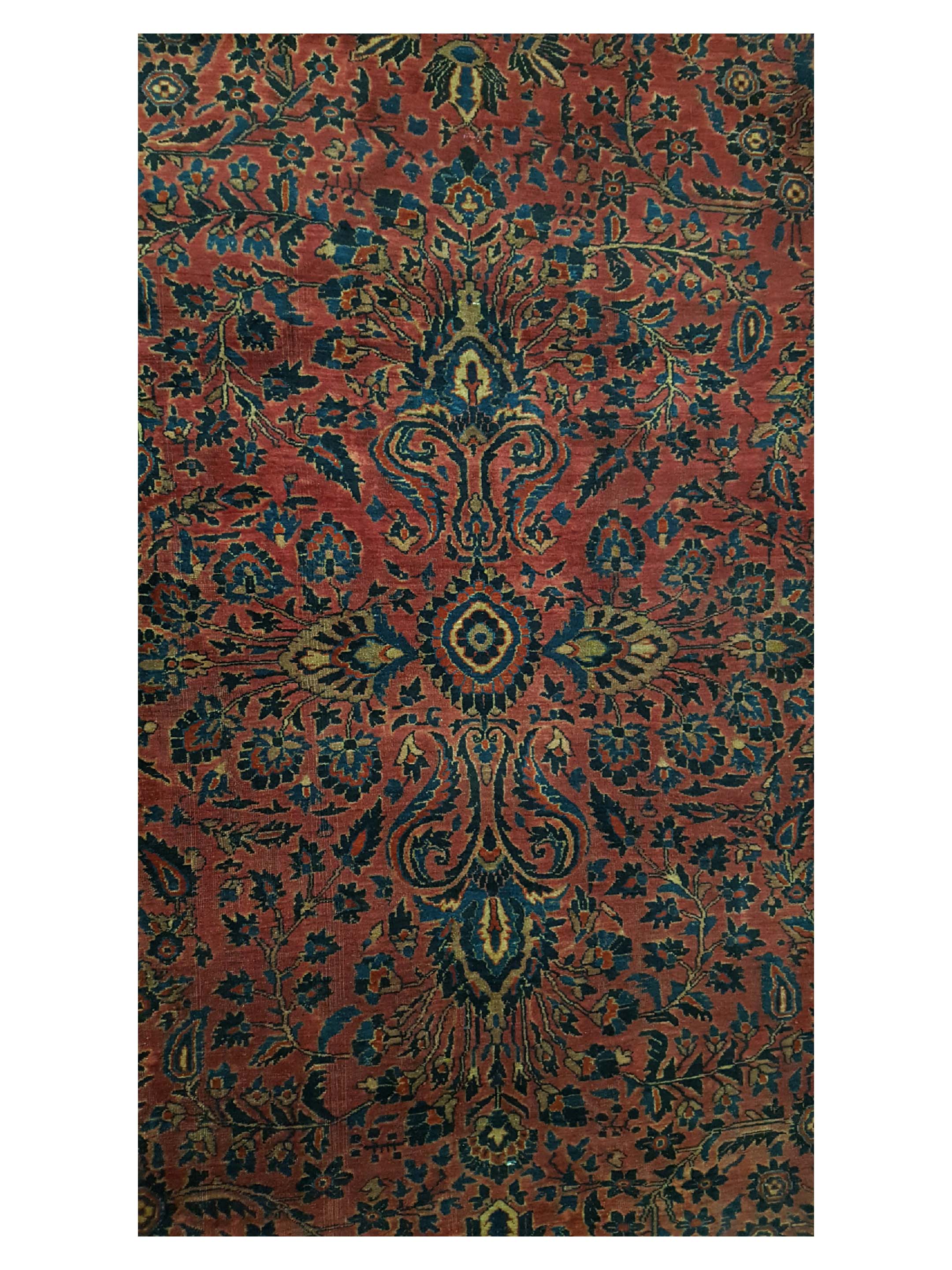 Antique Sarouk Burgundy 10x14 - Image 5 of 6