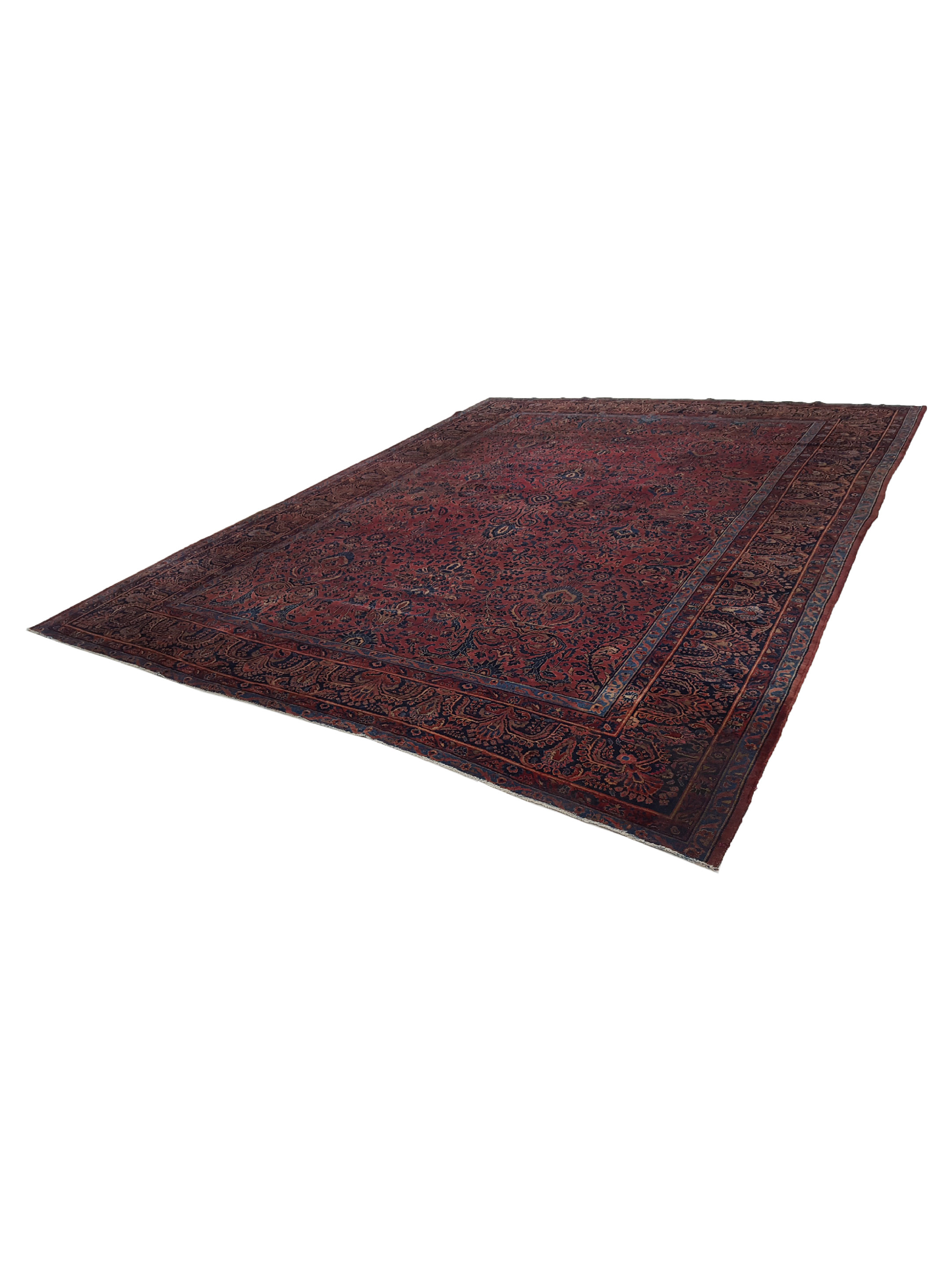 Antique Sarouk Burgundy 10x14 - Image 6 of 6