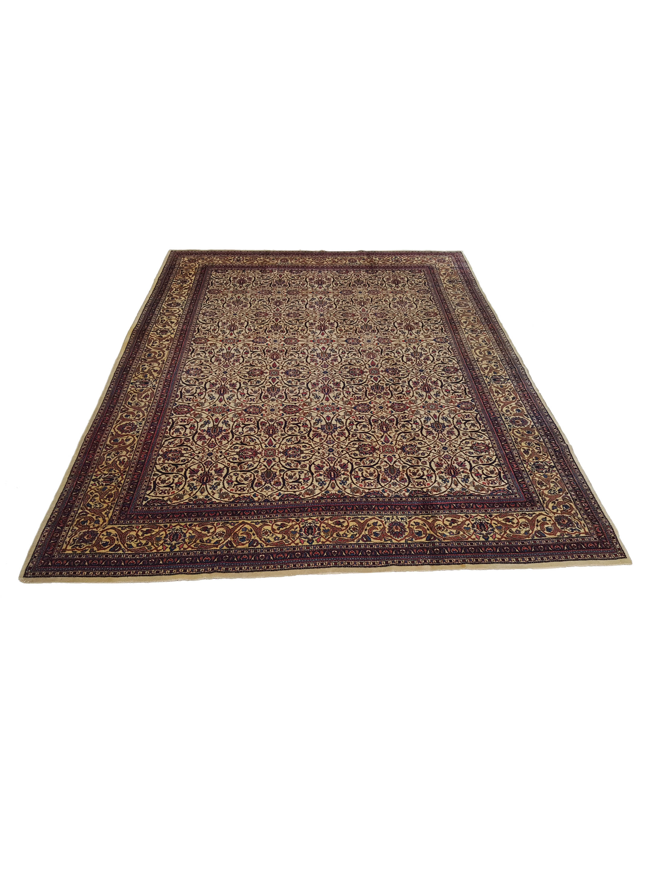 Antique Tabriz Ivory 9x12 - Image 2 of 7