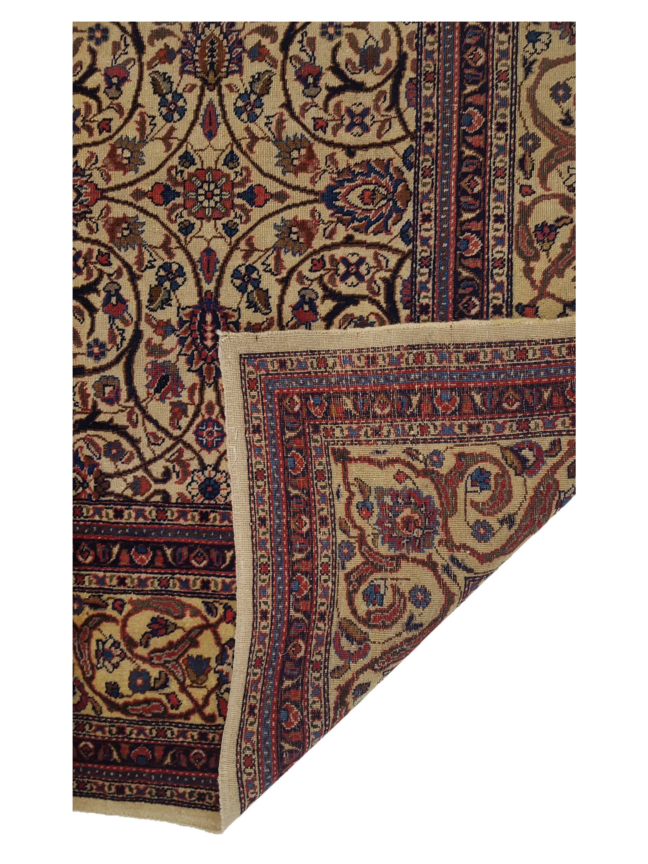 Antique Tabriz Ivory 9x12 - Image 3 of 7