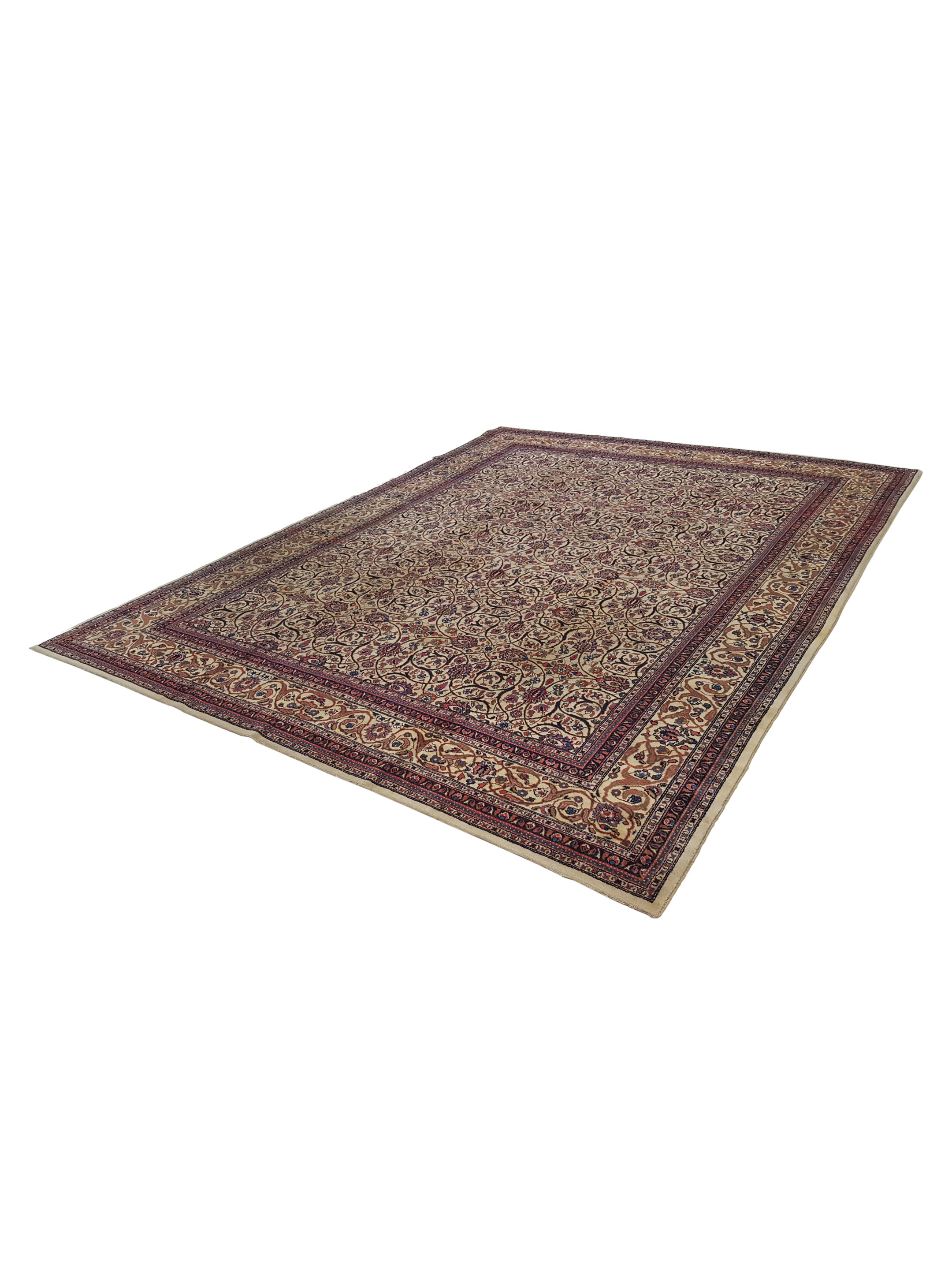 Antique Tabriz Ivory 9x12 - Image 6 of 7
