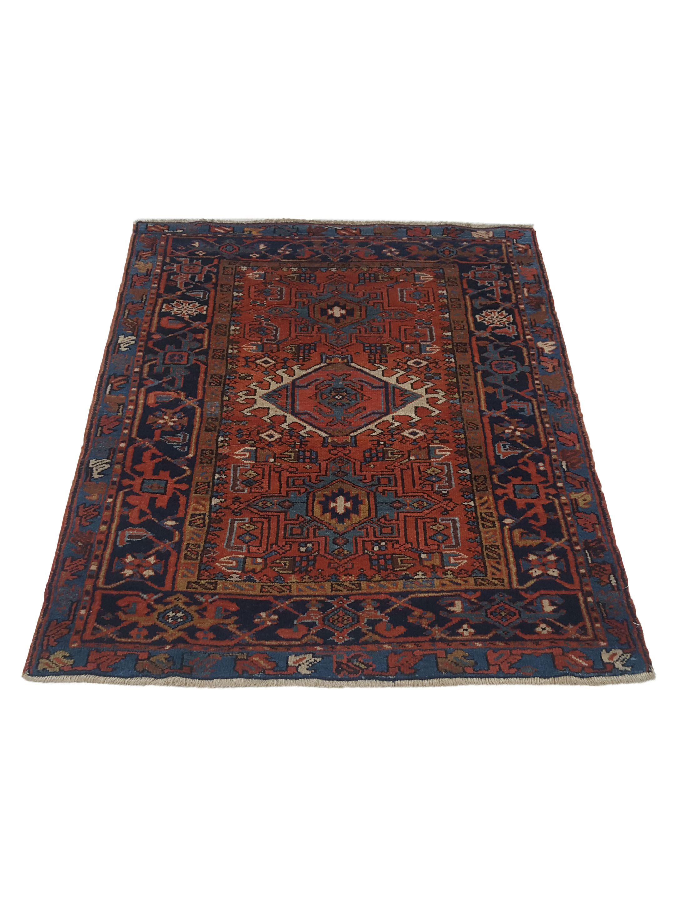 Antique Heriz Blue 4x4 - Image 2 of 6