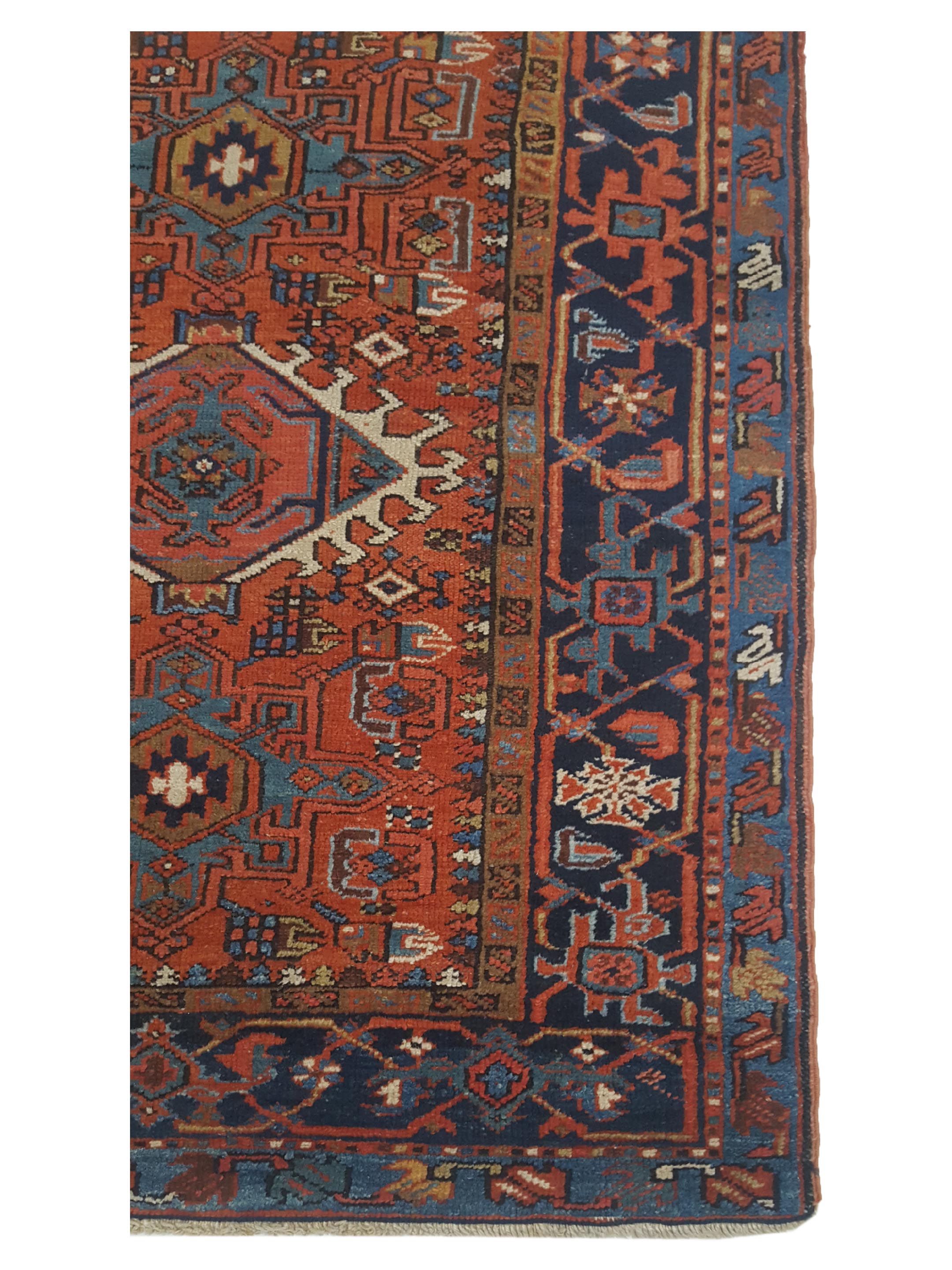Antique Heriz Blue 4x4 - Image 4 of 6