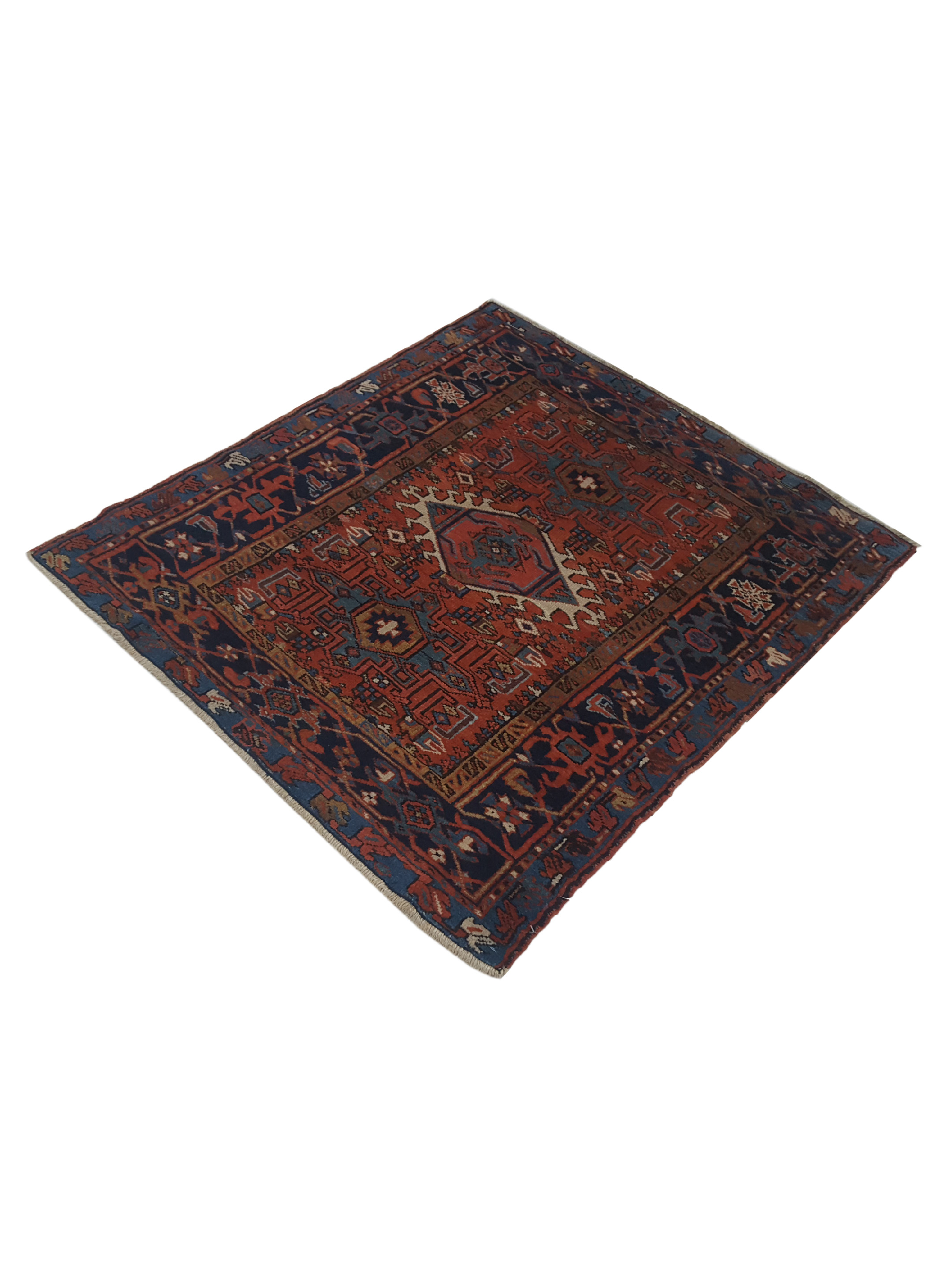 Antique Heriz Blue 4x4 - Image 6 of 6