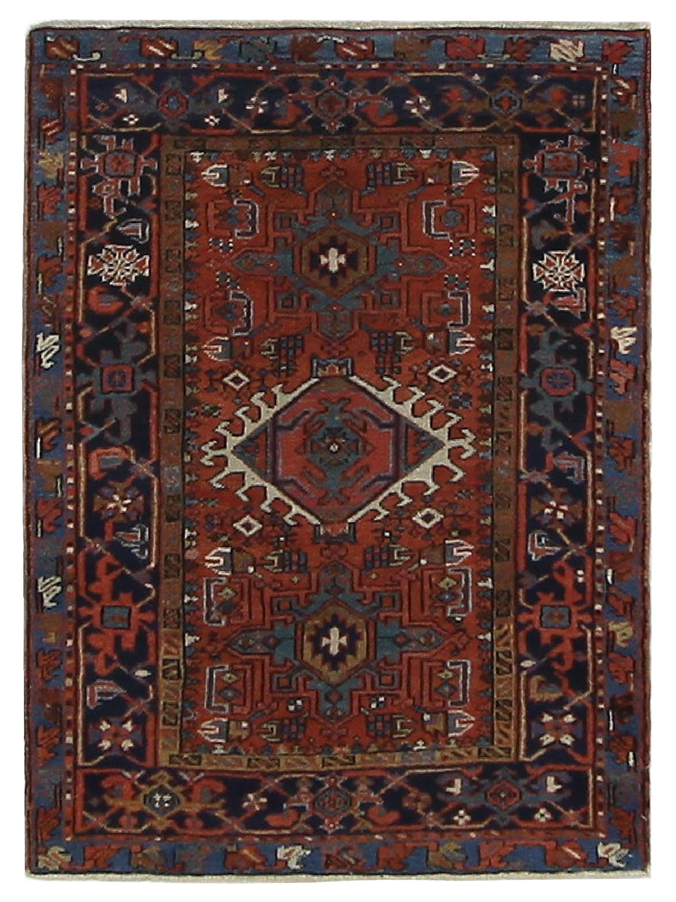 Antique Heriz Blue 4x4