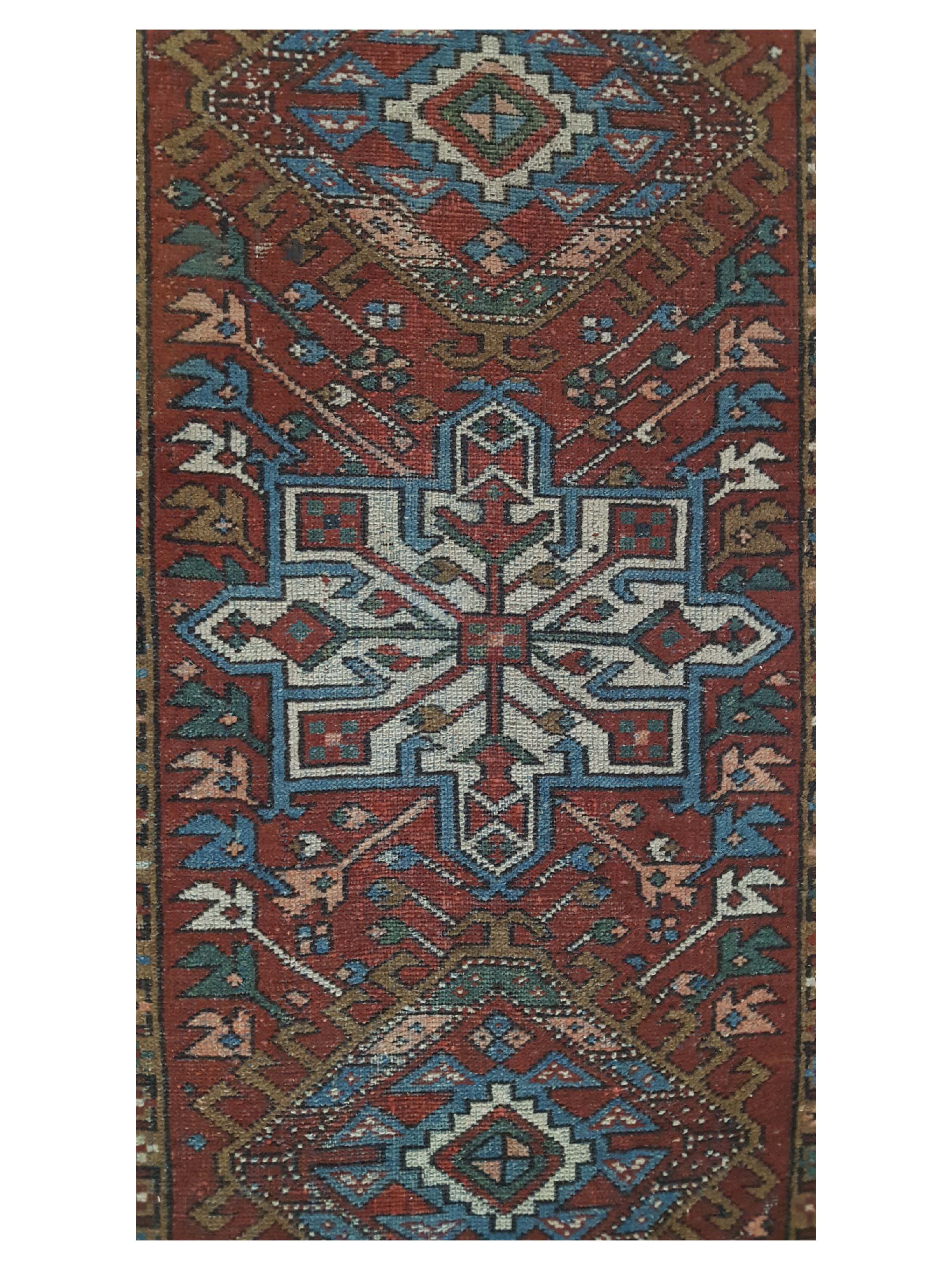 Antique Heriz Rust 3x10 - Image 5 of 6