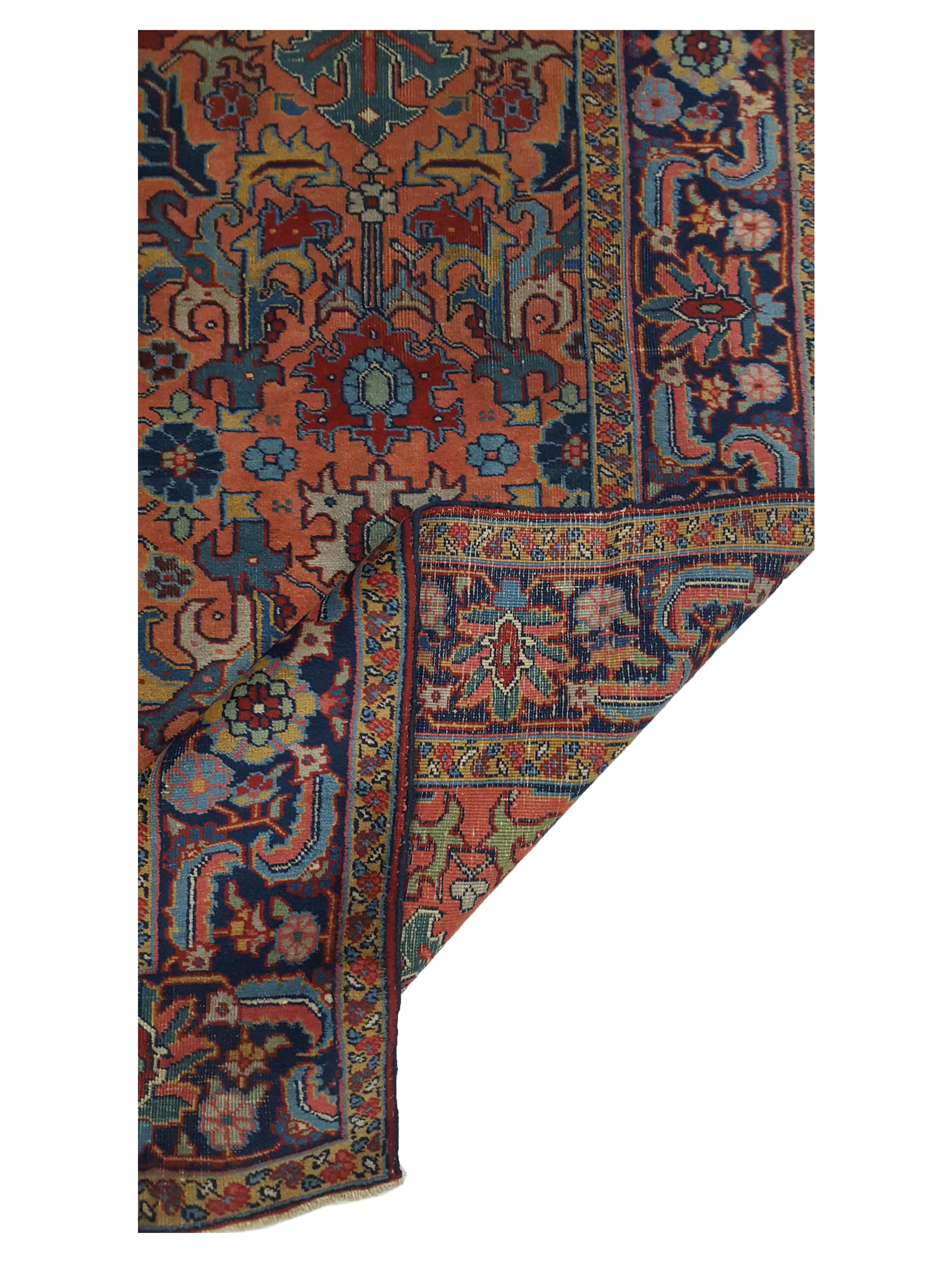 Antique Heriz Orange 6x9 - Image 3 of 7