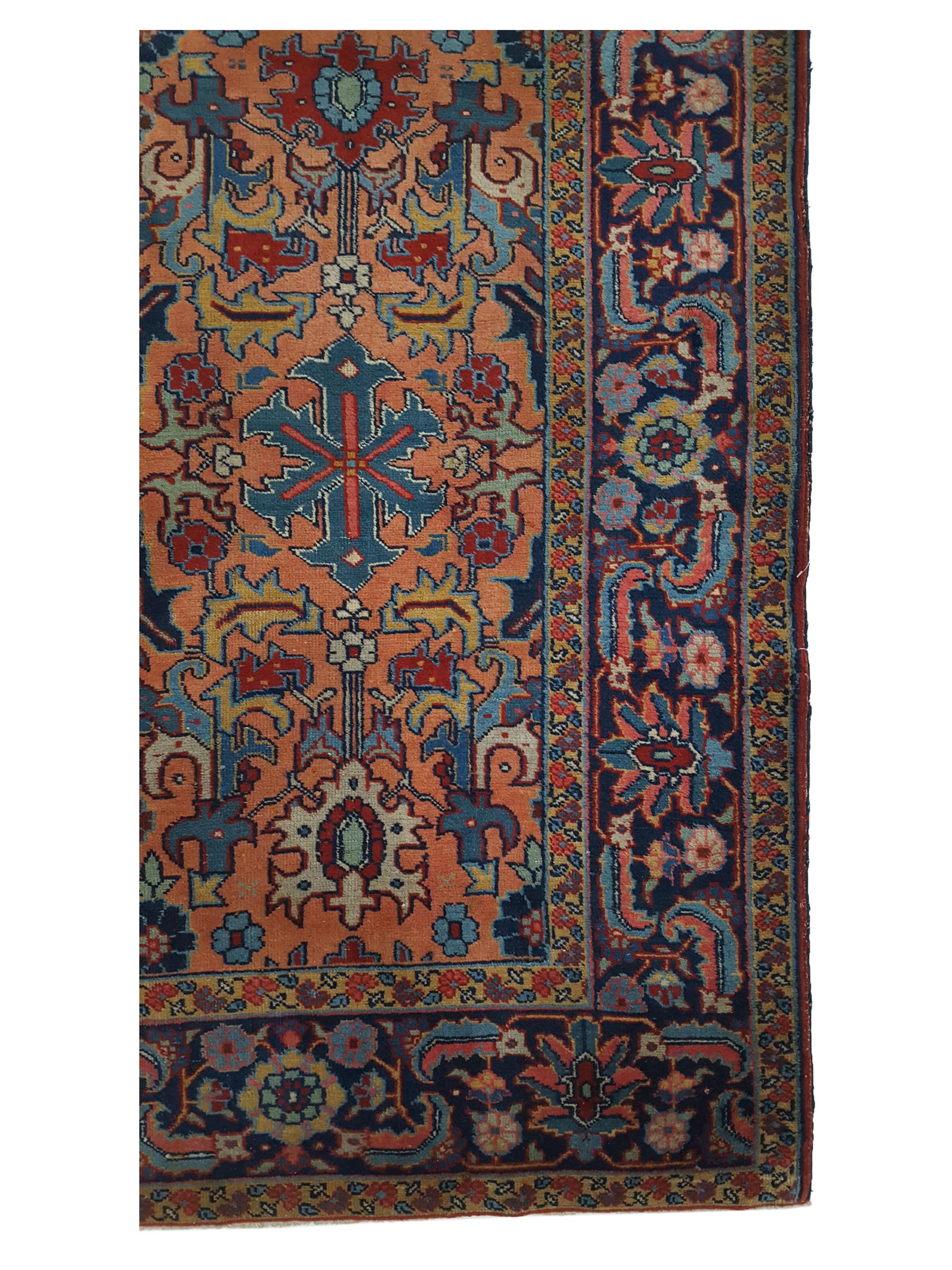 Antique Heriz Orange 6x9 - Image 4 of 7
