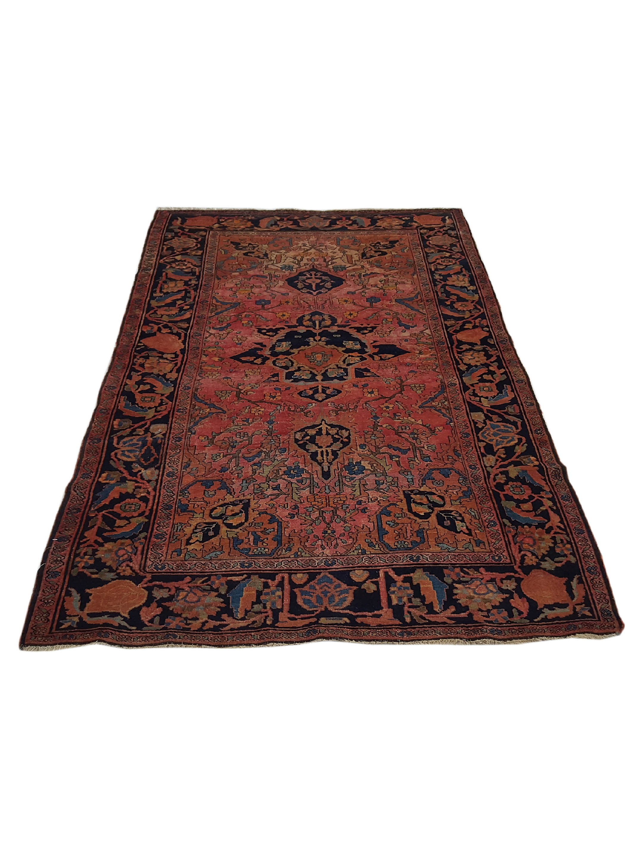 Antique Farahan Pink Rust 4x6 - Image 2 of 6