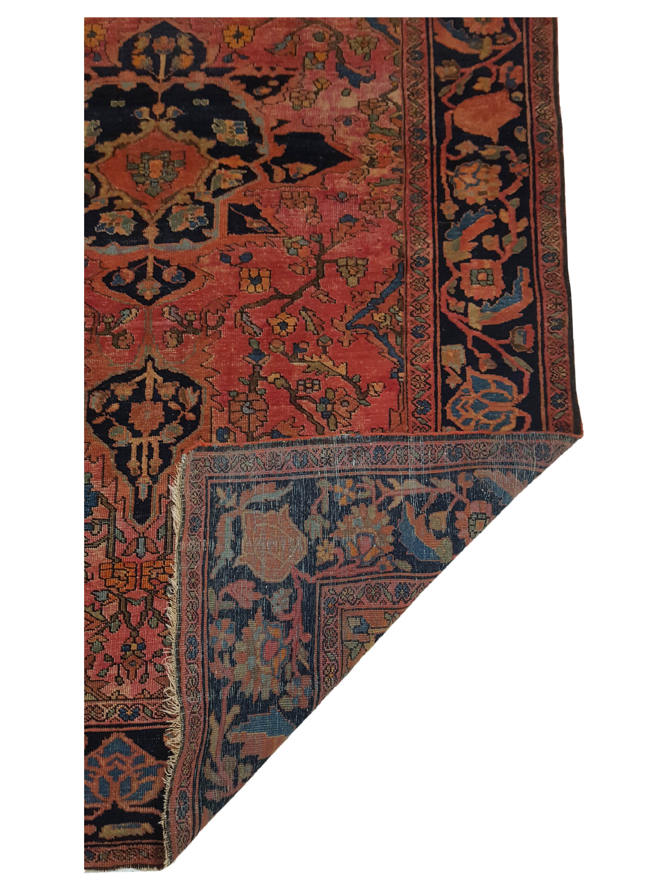 Antique Farahan Pink Rust 4x6 - Image 3 of 6