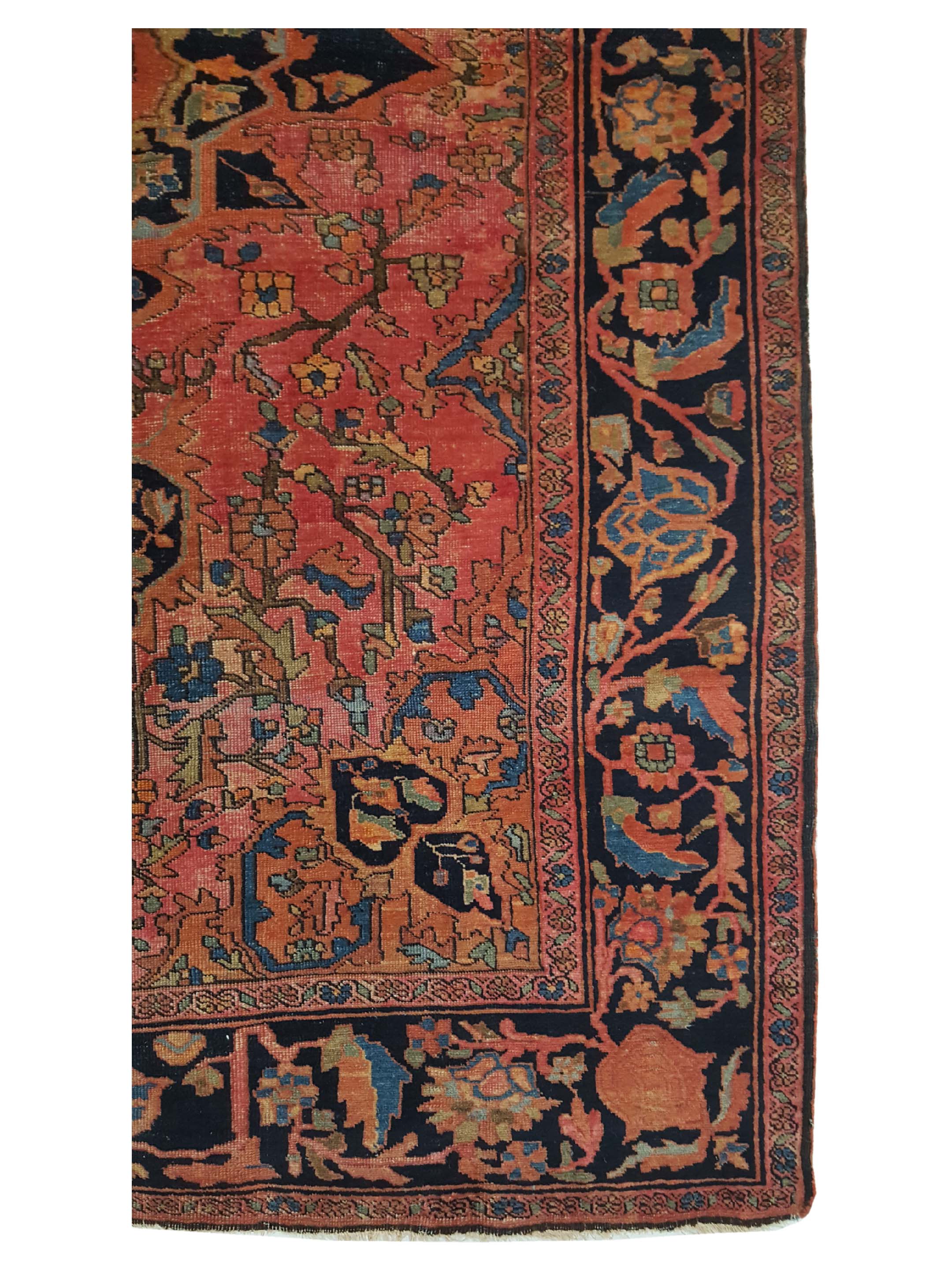 Antique Farahan Pink Rust 4x6 - Image 4 of 6