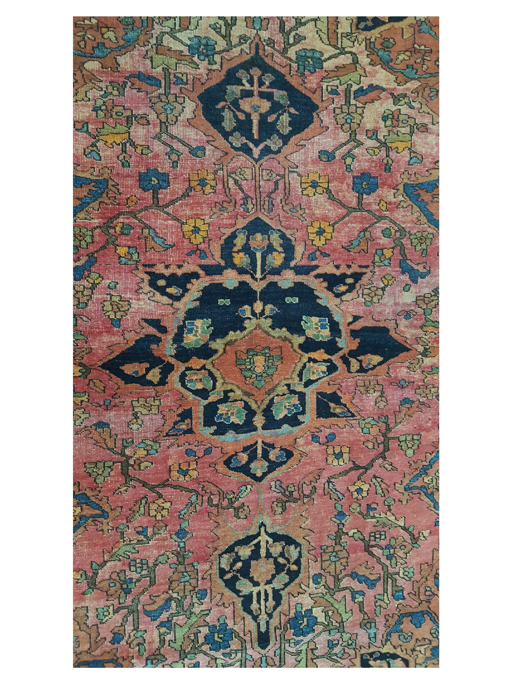 Antique Farahan Pink Rust 4x6 - Image 5 of 6