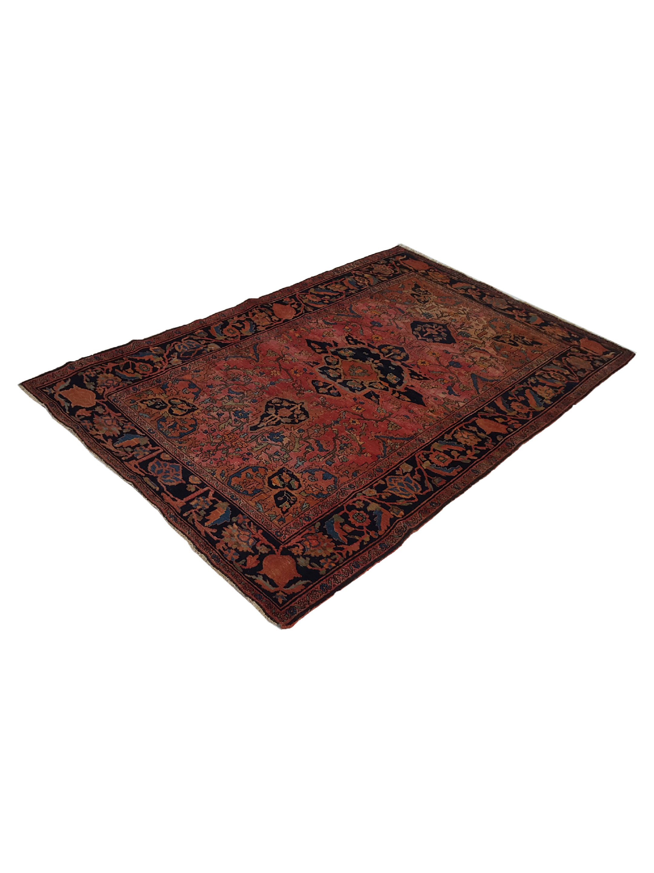 Antique Farahan Pink Rust 4x6 - Image 6 of 6
